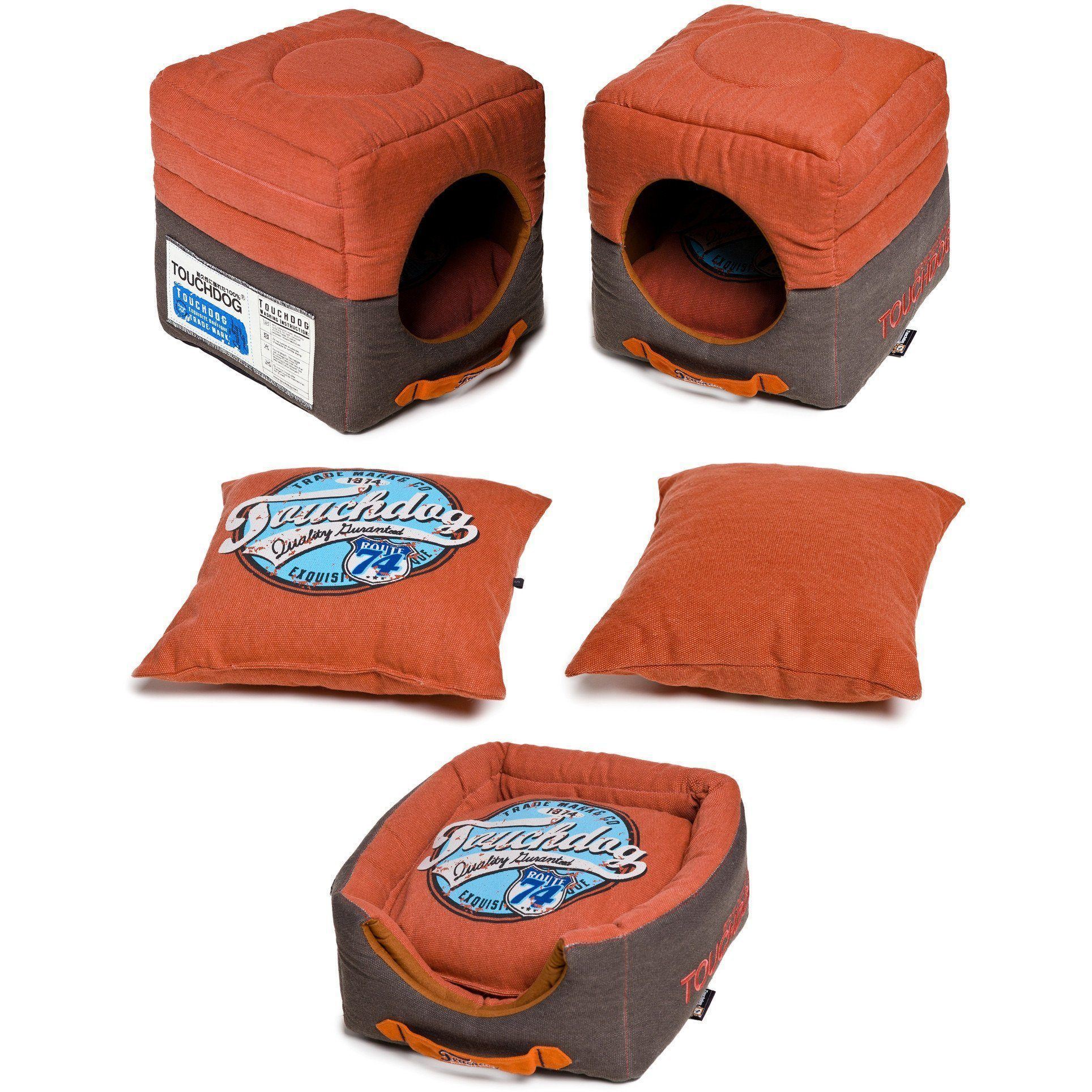 Touchdog ® 'Vintage Squared' 2-in-1 Convertible and Collapsible Dog and Cat Bed - Image 7