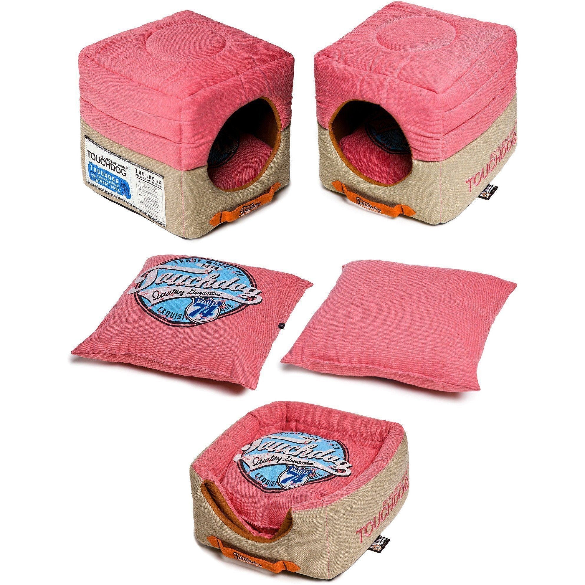 Touchdog ® 'Vintage Squared' 2-in-1 Convertible and Collapsible Dog and Cat Bed - Image 8
