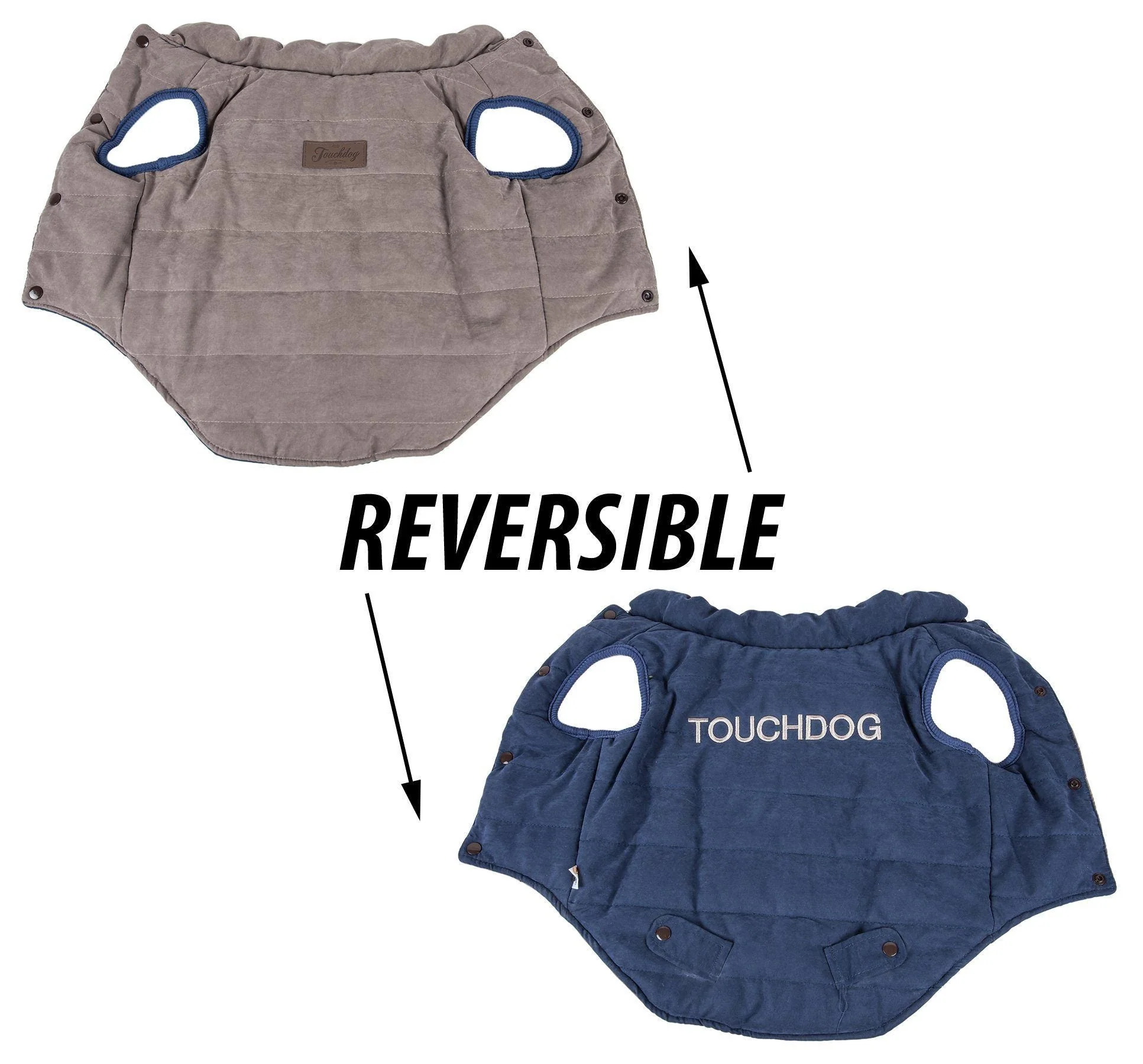 Touchdog ® Waggin Swag Ultra-Plush Insulated and Reversible Dog Coat - Image 3
