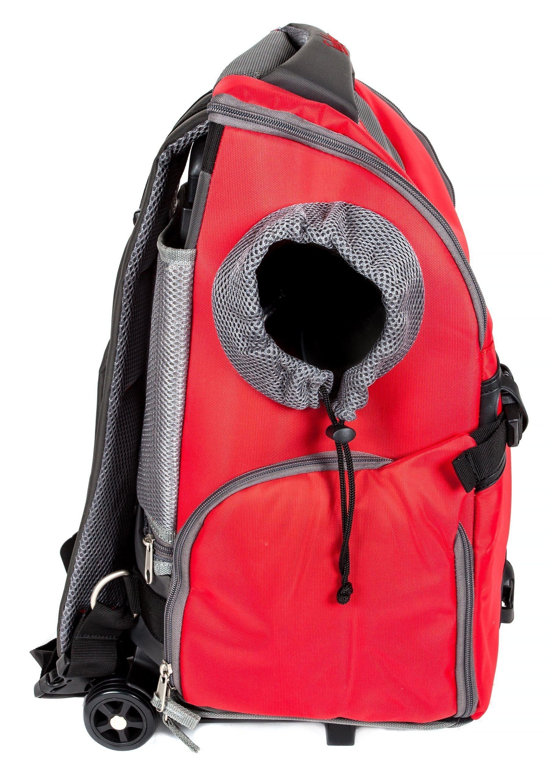 Touchdog ® 'Wuffle Duffle' 2-in-1 Wheeled Backpack Sporty Pet Carrier - Image 18