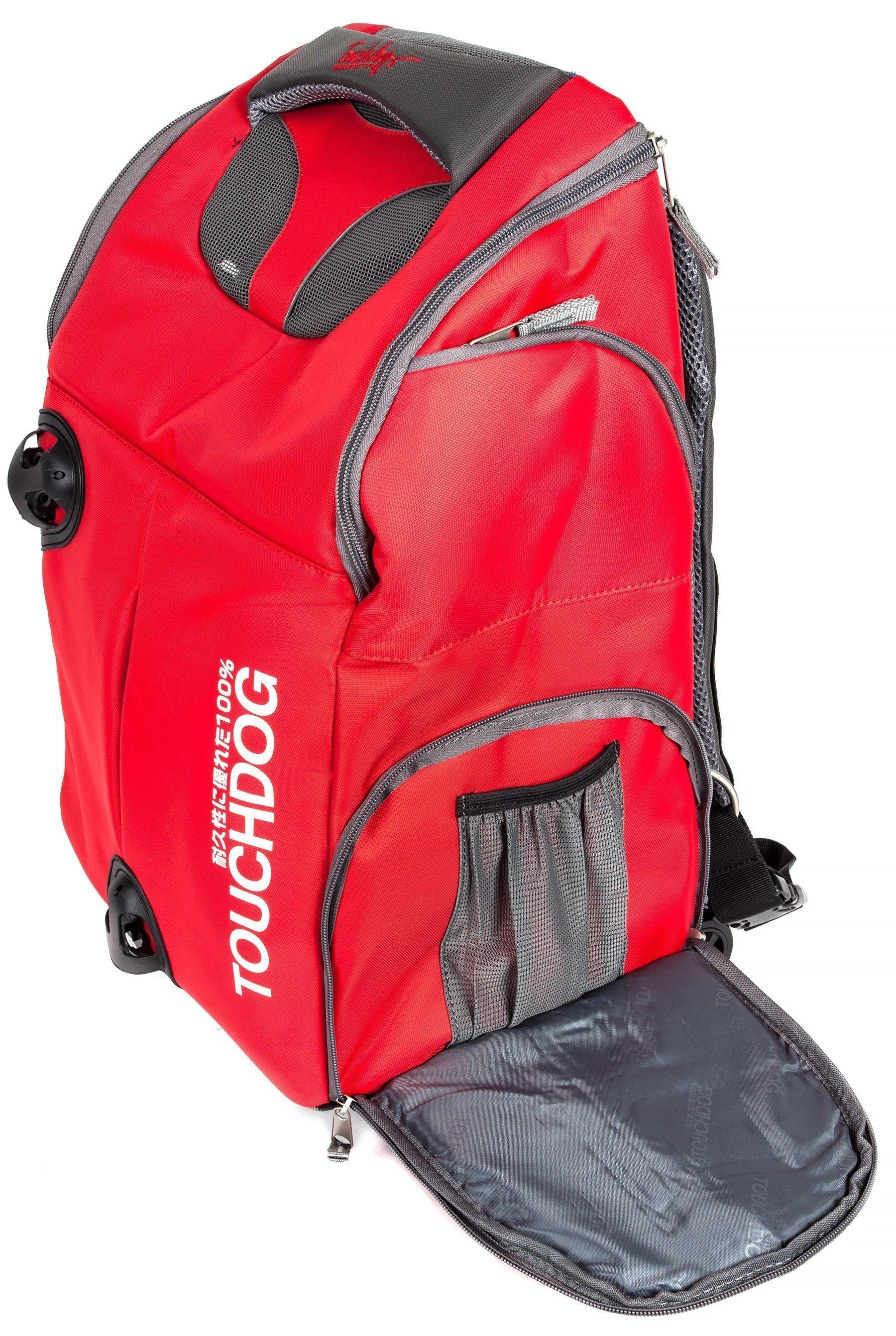 Touchdog ® 'Wuffle Duffle' 2-in-1 Wheeled Backpack Sporty Pet Carrier - Image 24