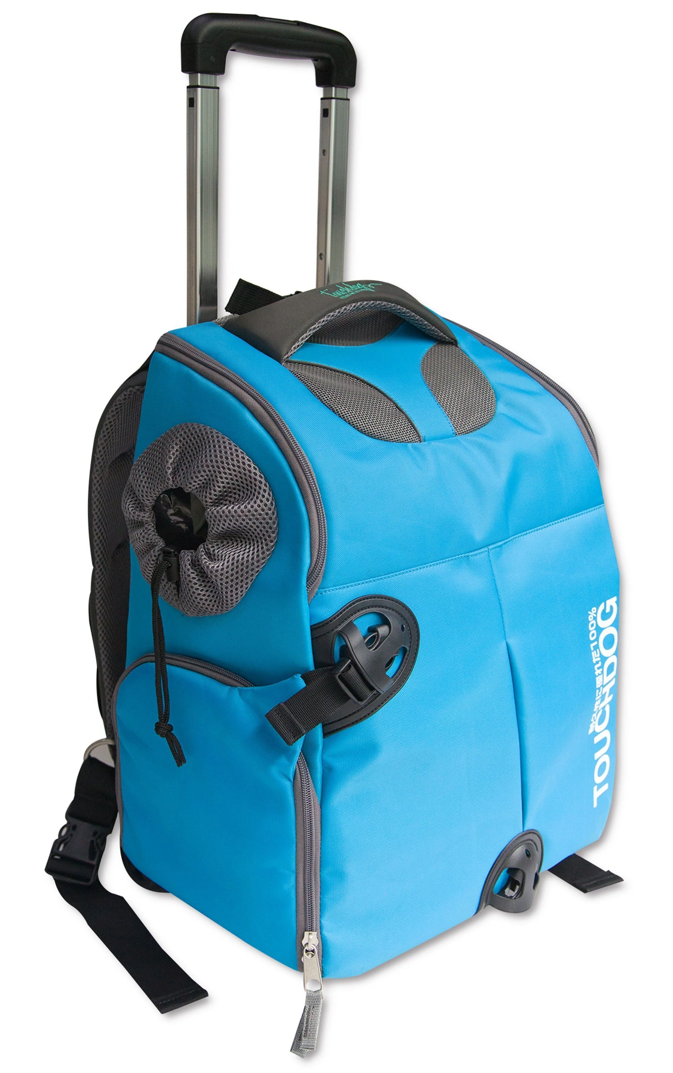 Touchdog ® 'Wuffle Duffle' 2-in-1 Wheeled Backpack Sporty Pet Carrier - Image 7