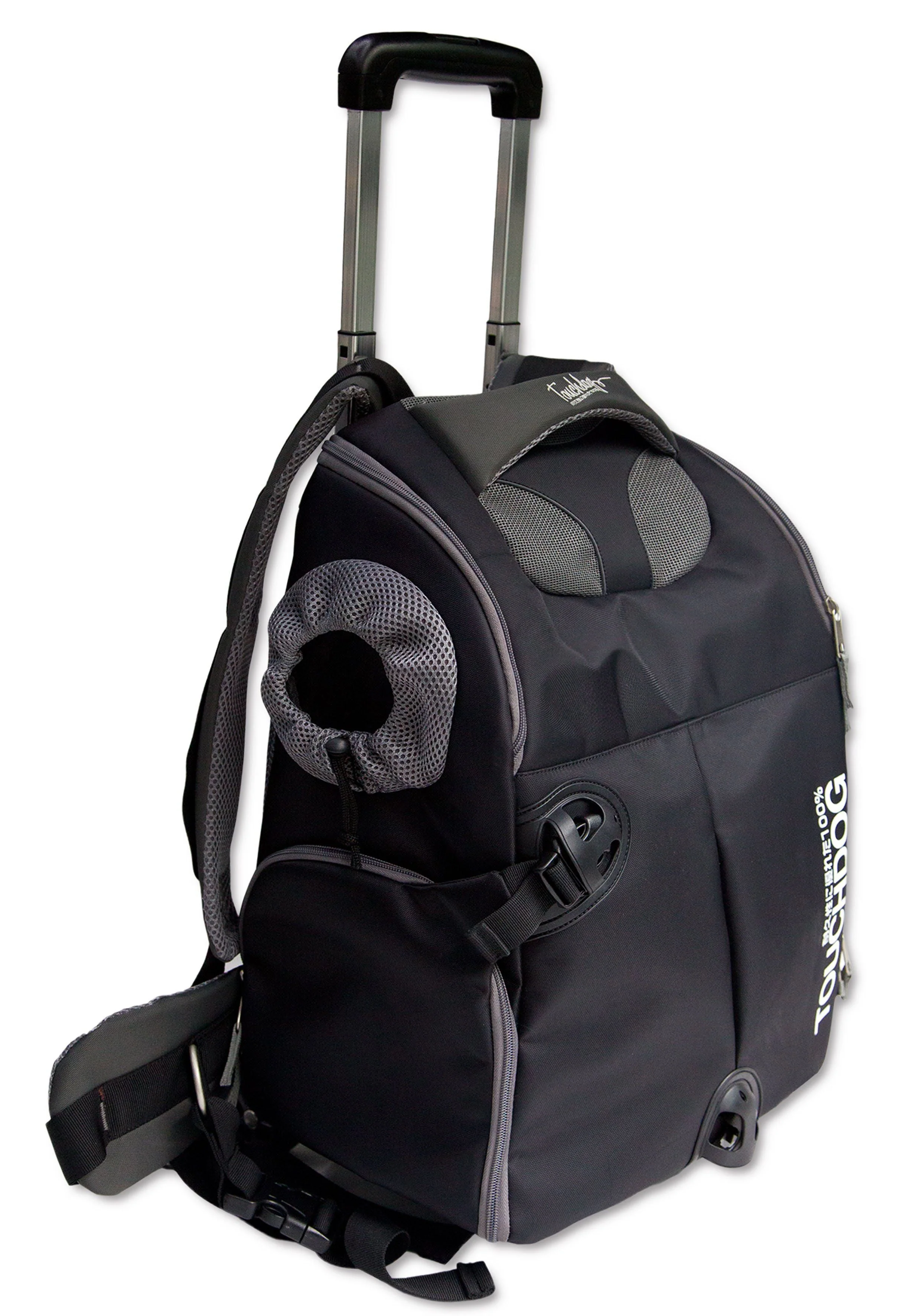 Touchdog ® 'Wuffle Duffle' 2-in-1 Wheeled Backpack Sporty Pet Carrier - Image 8
