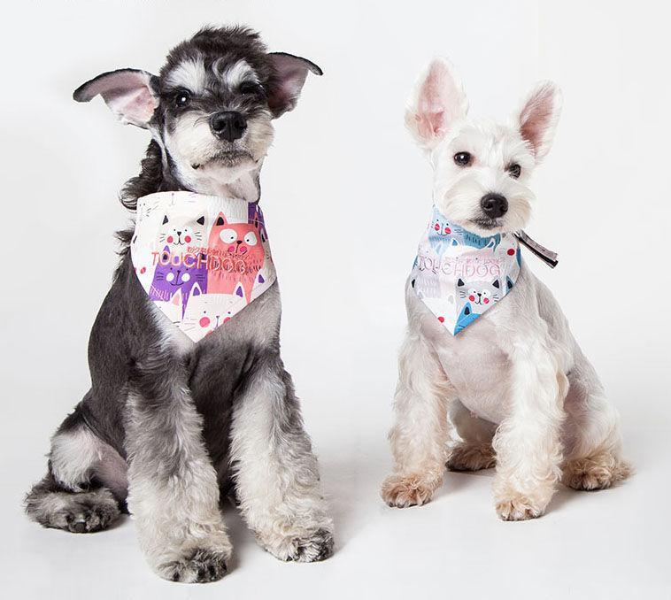 Touchdog ®'Head-Popper' Fashion Designer Printed Hook-and-Loop Dog Bandana - Image 2