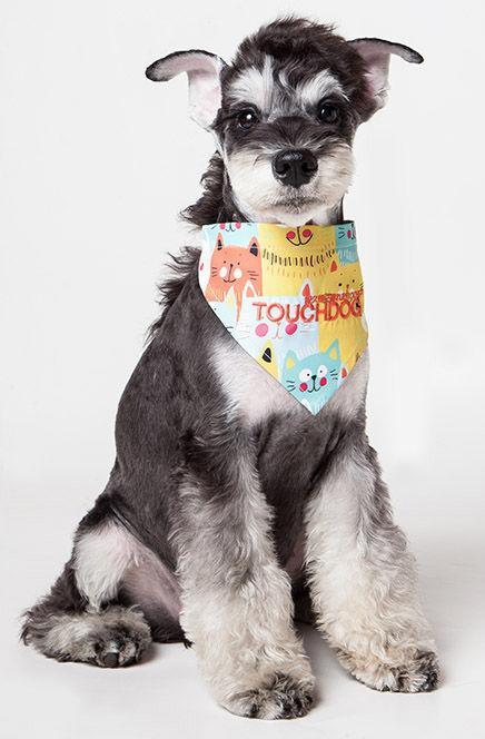 Touchdog ®'Head-Popper' Fashion Designer Printed Hook-and-Loop Dog Bandana - Image 3