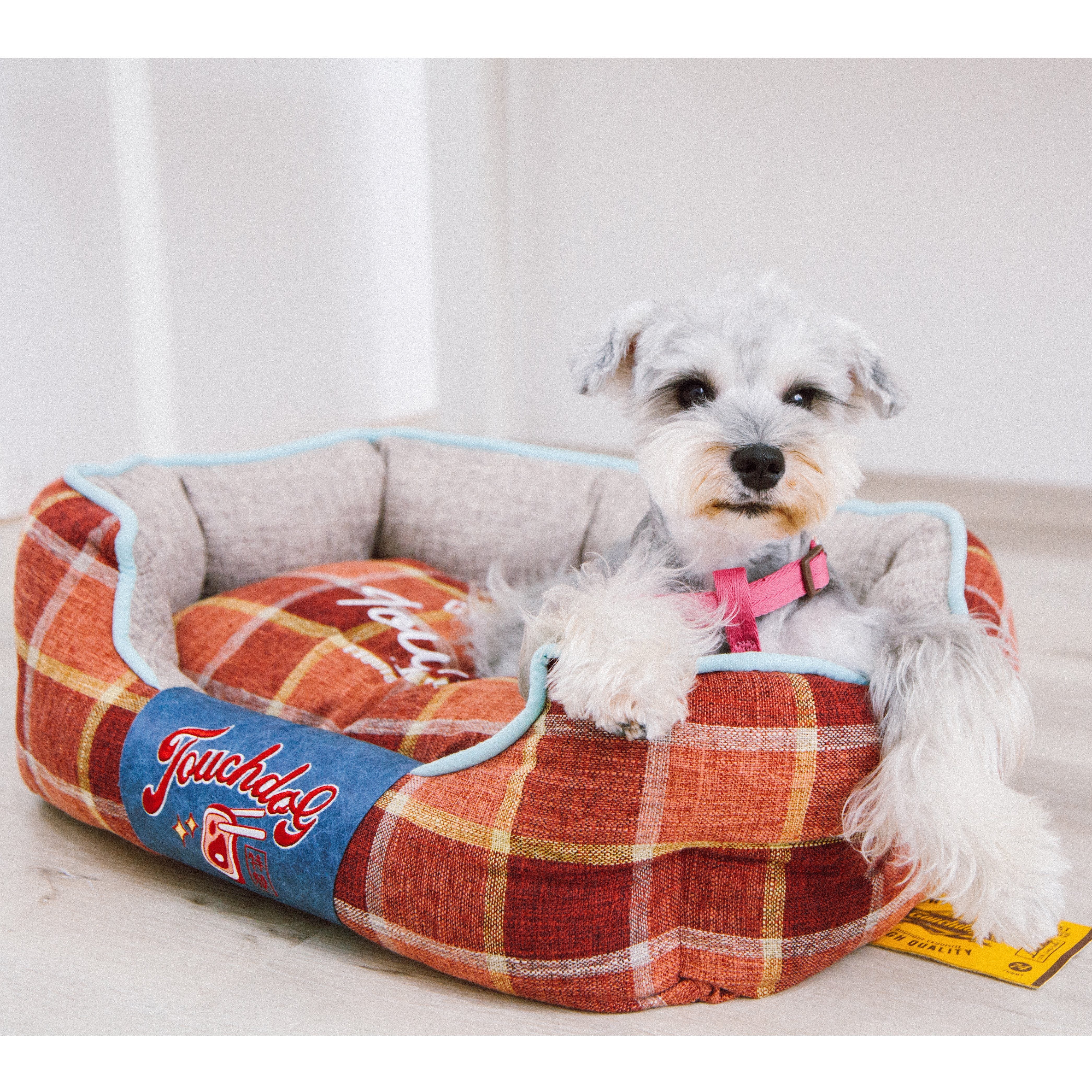 Touchdog 'Archi-Checked' Designer Plaid Oval Dog Bed - Image 6