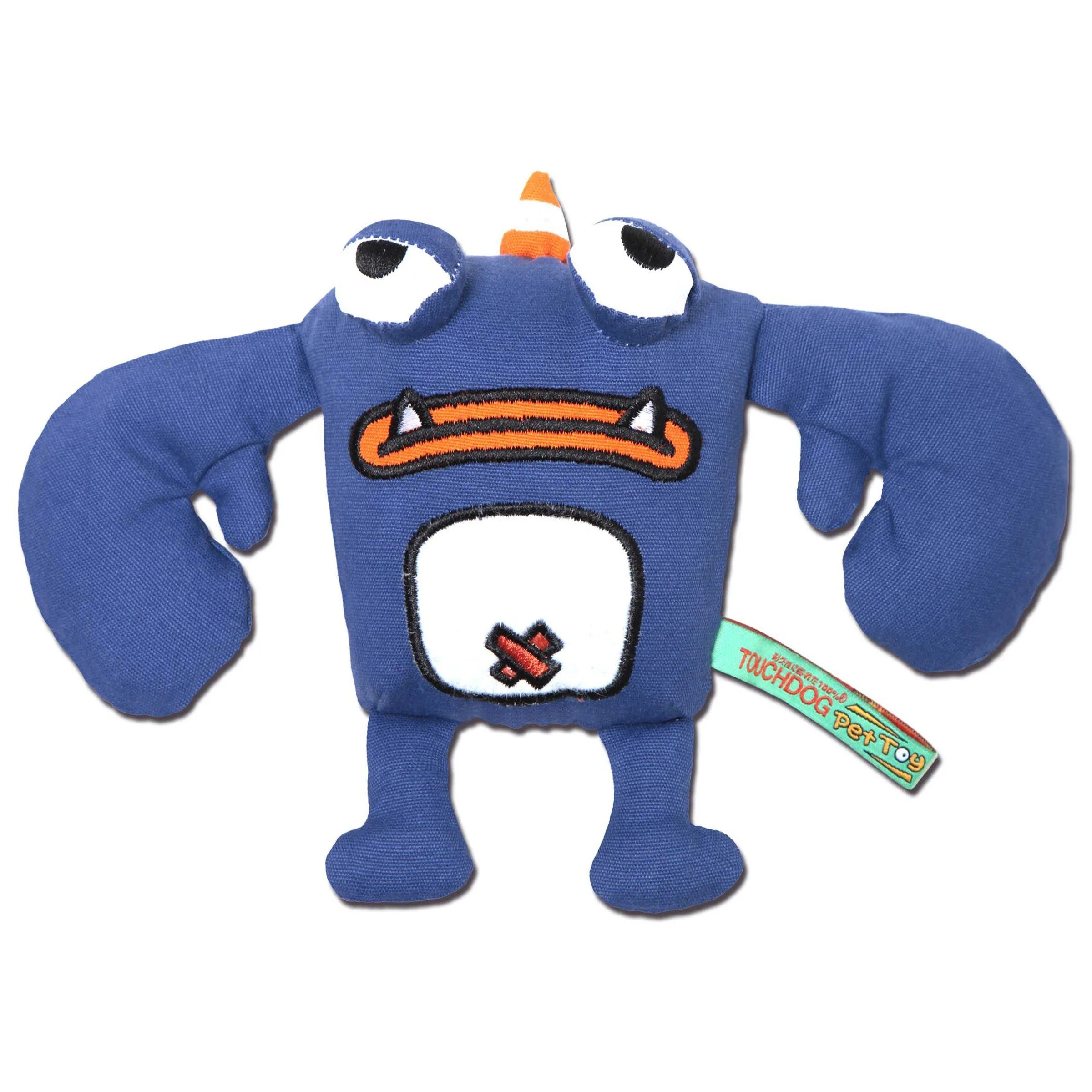 Touchdog Cartoon Crabby Tooth Monster Plush Dog Toy - Image 2