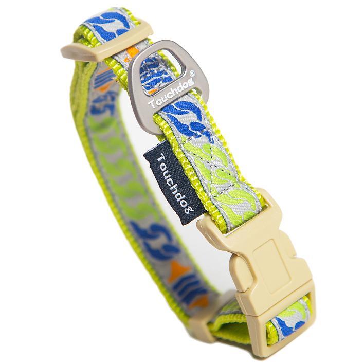 Touchdog 'Chain Printed' Tough Stitched Embroidered Collar and Leash - Image 2