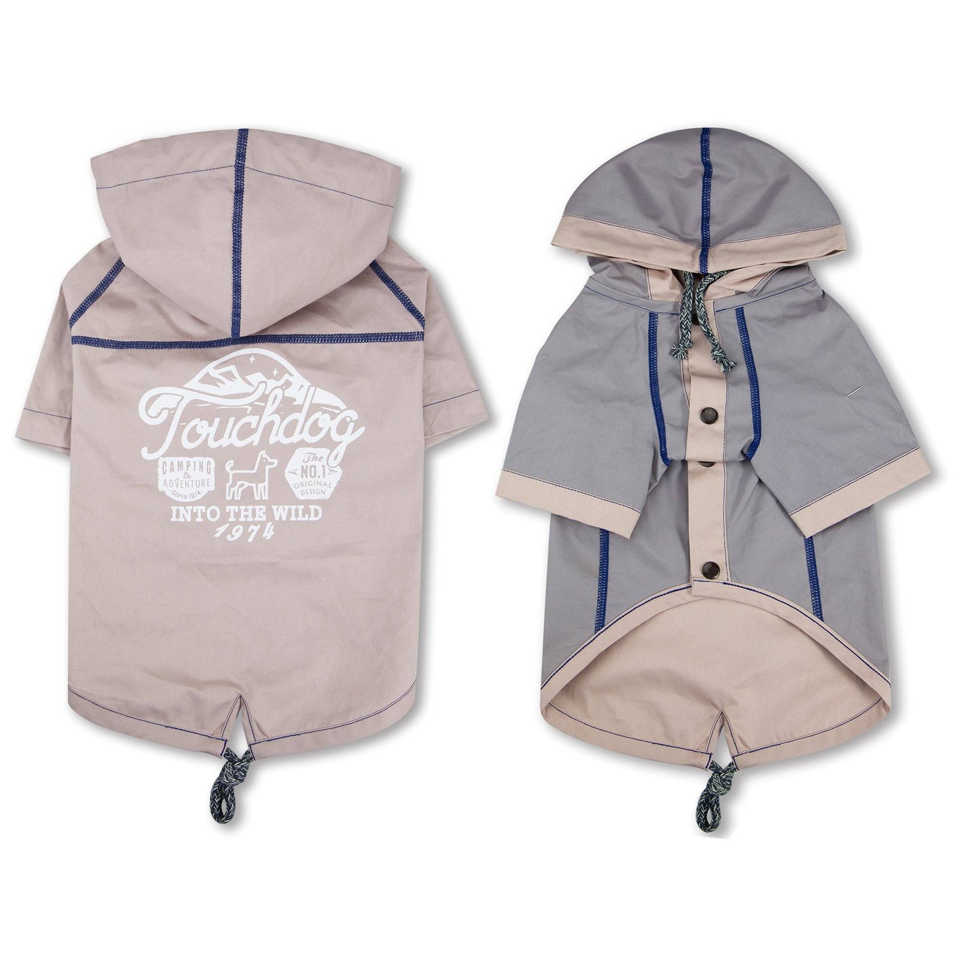 Touchdog 'Cloudburst' Reversible Fashion Waterproof Dog Raincoat