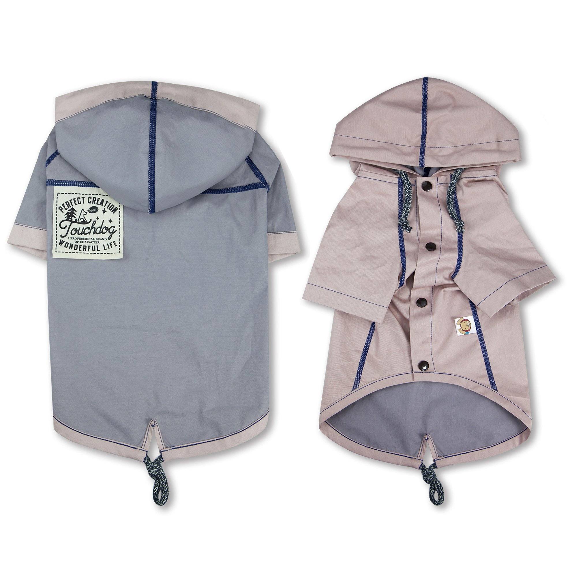 Touchdog 'Cloudburst' Reversible Fashion Waterproof Dog Raincoat - Image 2