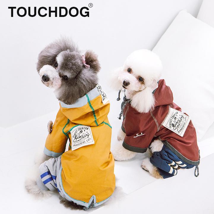 Touchdog 'Cloudburst' Reversible Fashion Waterproof Dog Raincoat - Image 6