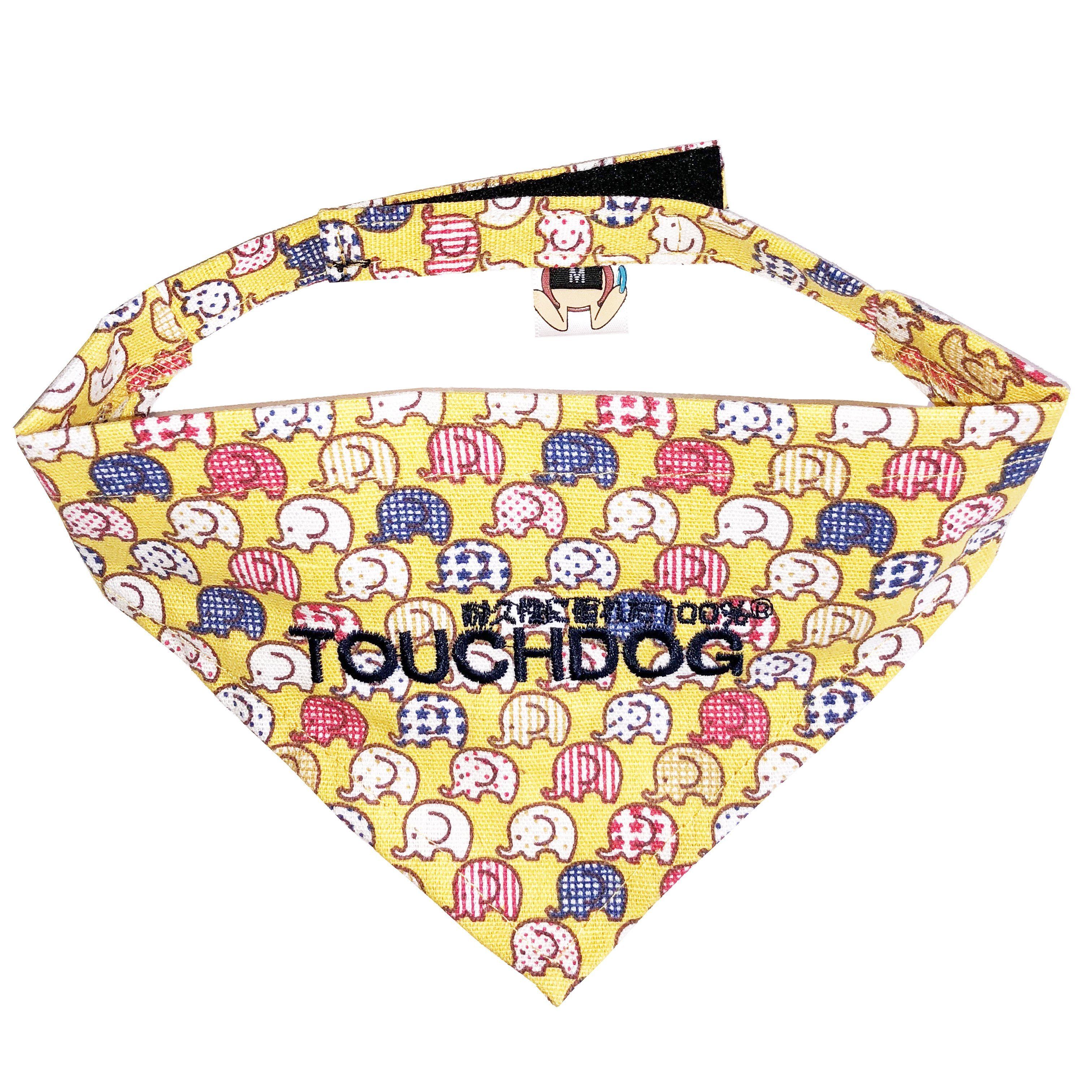 Touchdog Elephant Patterned Hook-and-Loop Fashion Dog Bandana - Image 6