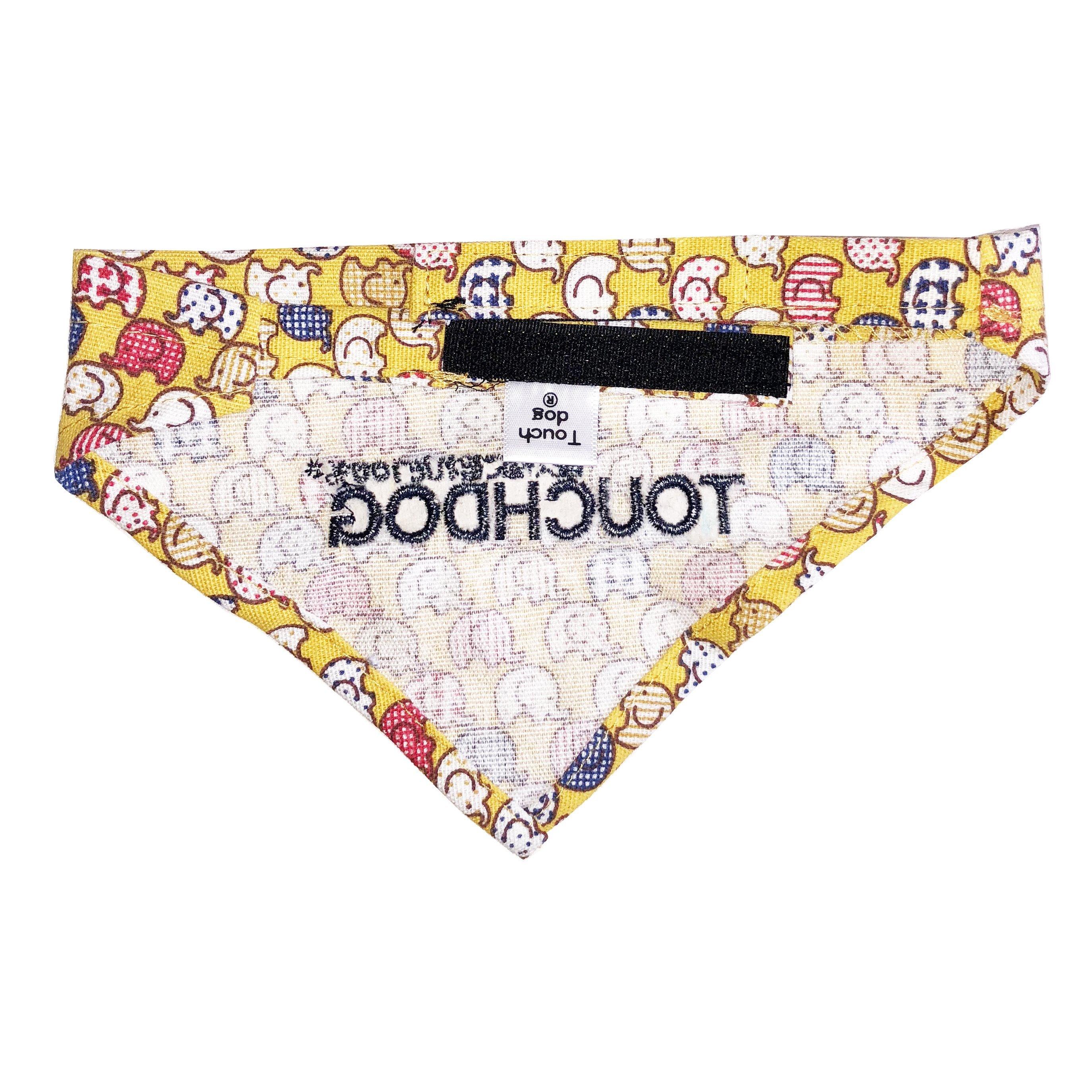 Touchdog Elephant Patterned Hook-and-Loop Fashion Dog Bandana - Image 7