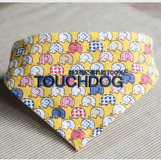 Touchdog Elephant Patterned Hook-and-Loop Fashion Dog Bandana - Image 8