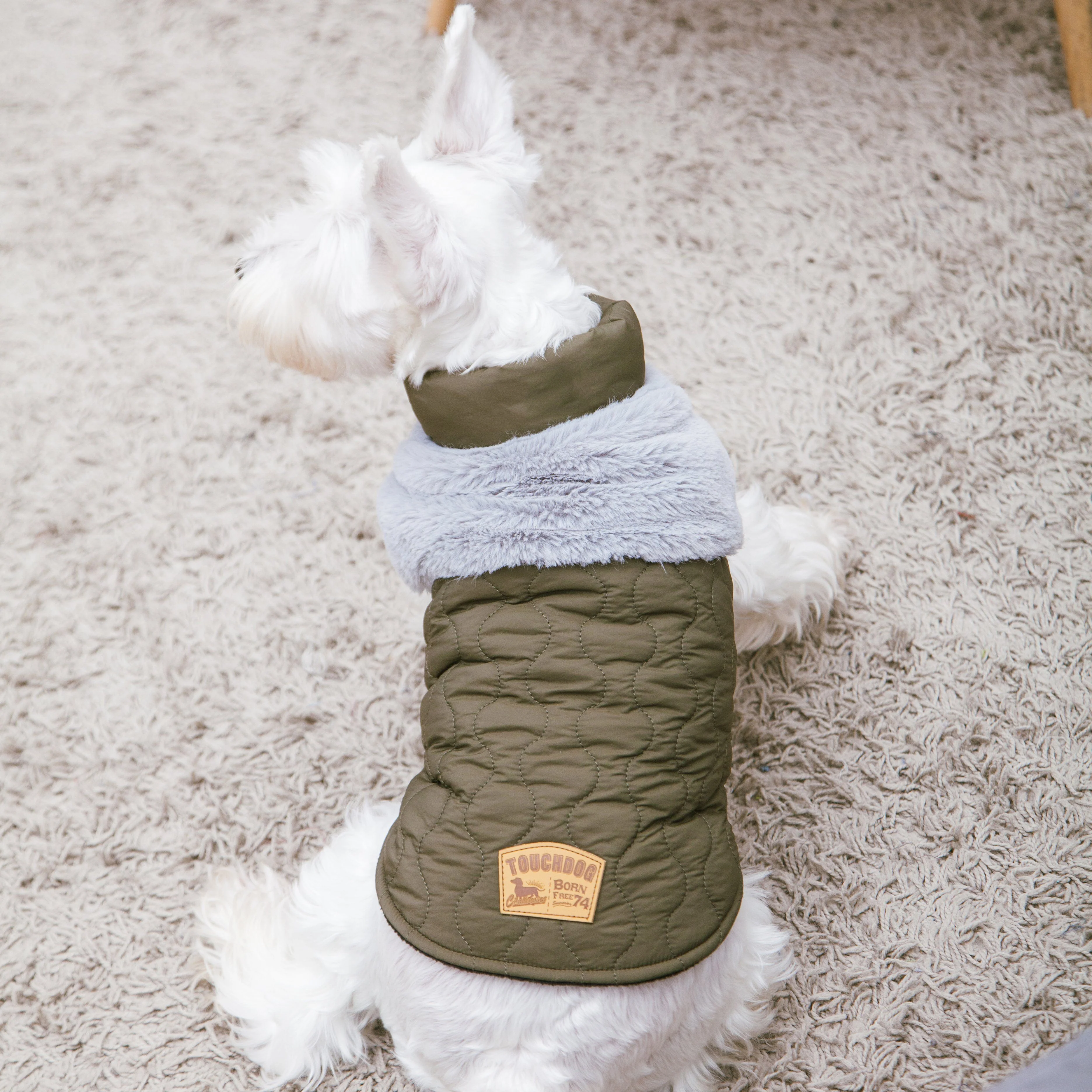 Touchdog 'Furrost-Bite' Fur and Fleece Designer Fashion Dog Jacket - Image 10