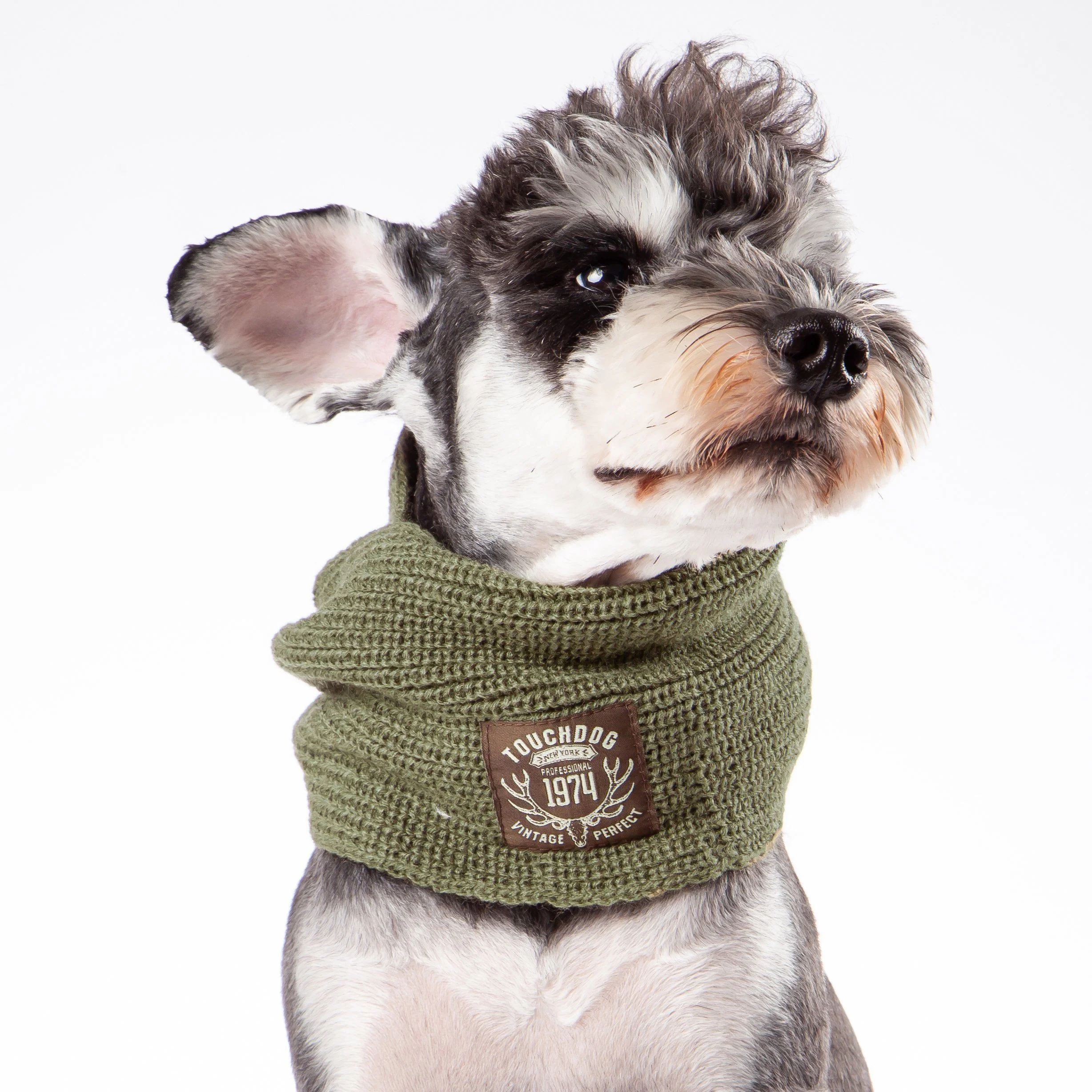 Touchdog Heavy Knitted Designer Fashion Winter Dog Scarf - Image 4