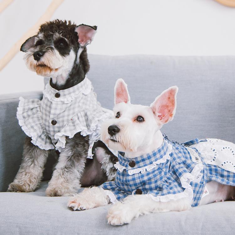 Touchdog 'I love Poochi' Classical Plaid Fashion Designer Dog Dress - Image 3