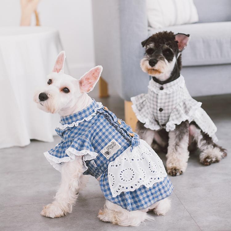 Touchdog 'I love Poochi' Classical Plaid Fashion Designer Dog Dress - Image 6