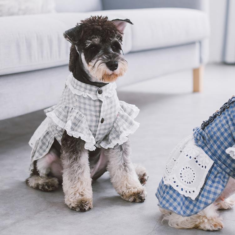 Touchdog 'I love Poochi' Classical Plaid Fashion Designer Dog Dress - Image 7