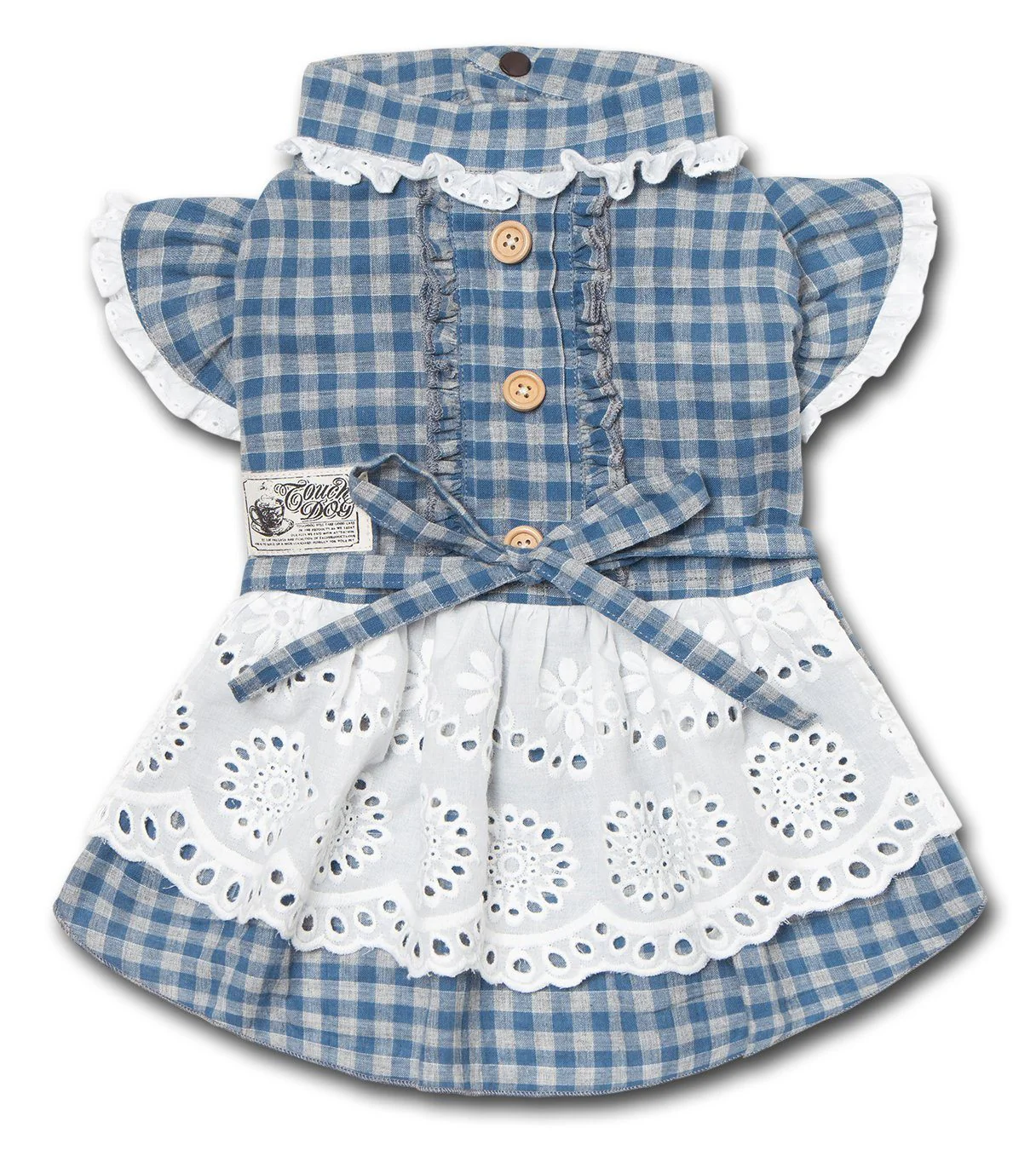 Touchdog 'I love Poochi' Classical Plaid Fashion Designer Dog Dress - Image 9