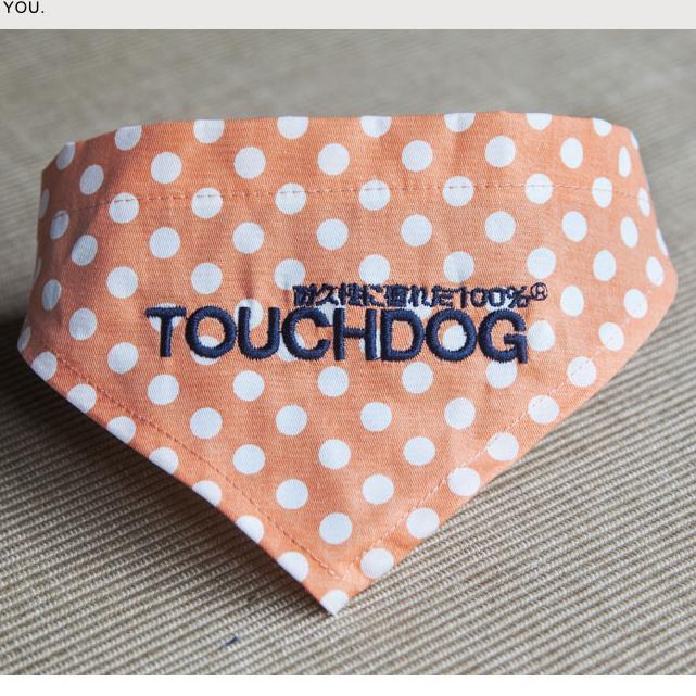 Touchdog Polka-dot Patterned Hook-and-Loop Fashion Dog Bandana - Image 3