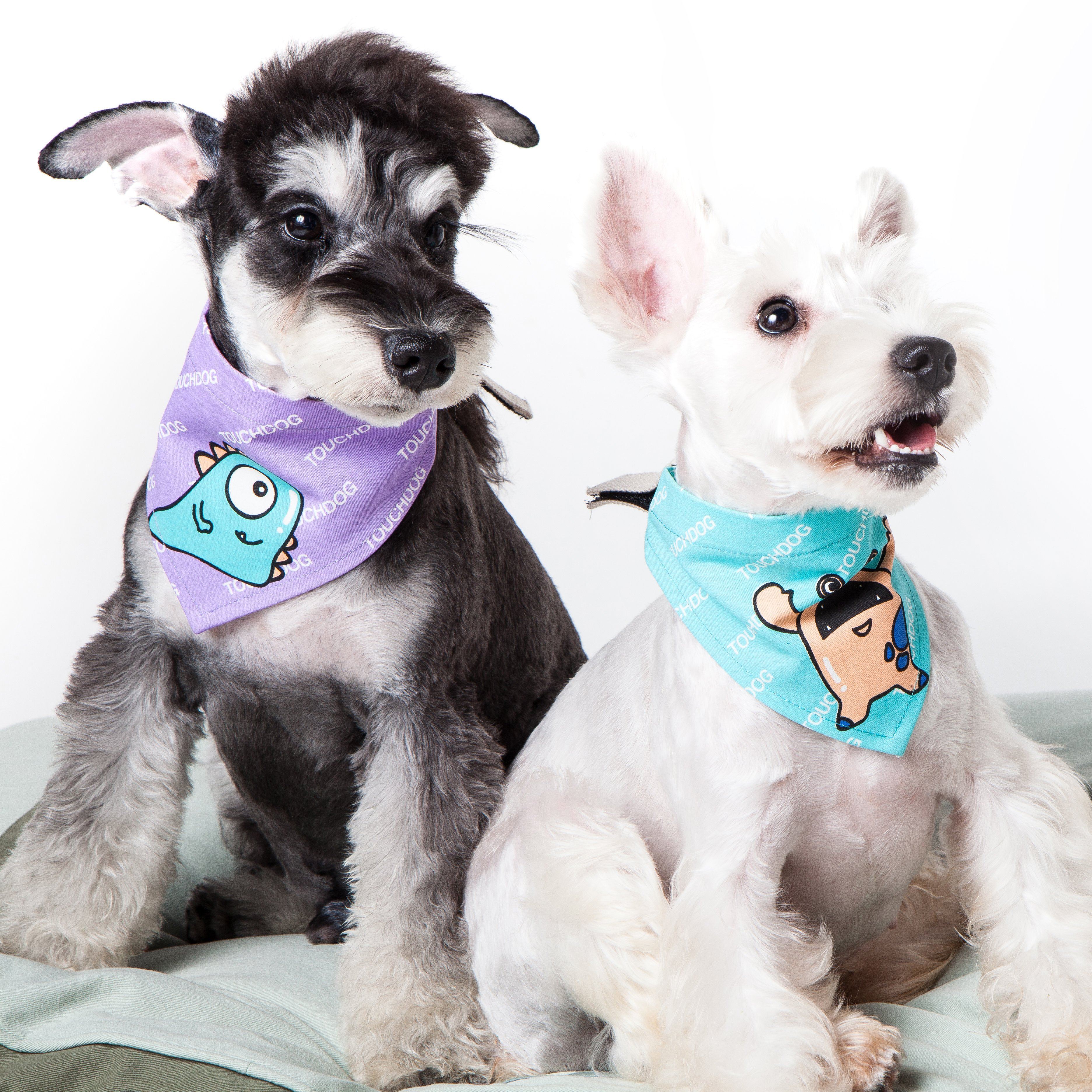Touchdog Star Patterned Hook-and-Loop Fashion Dog Bandana - Image 2
