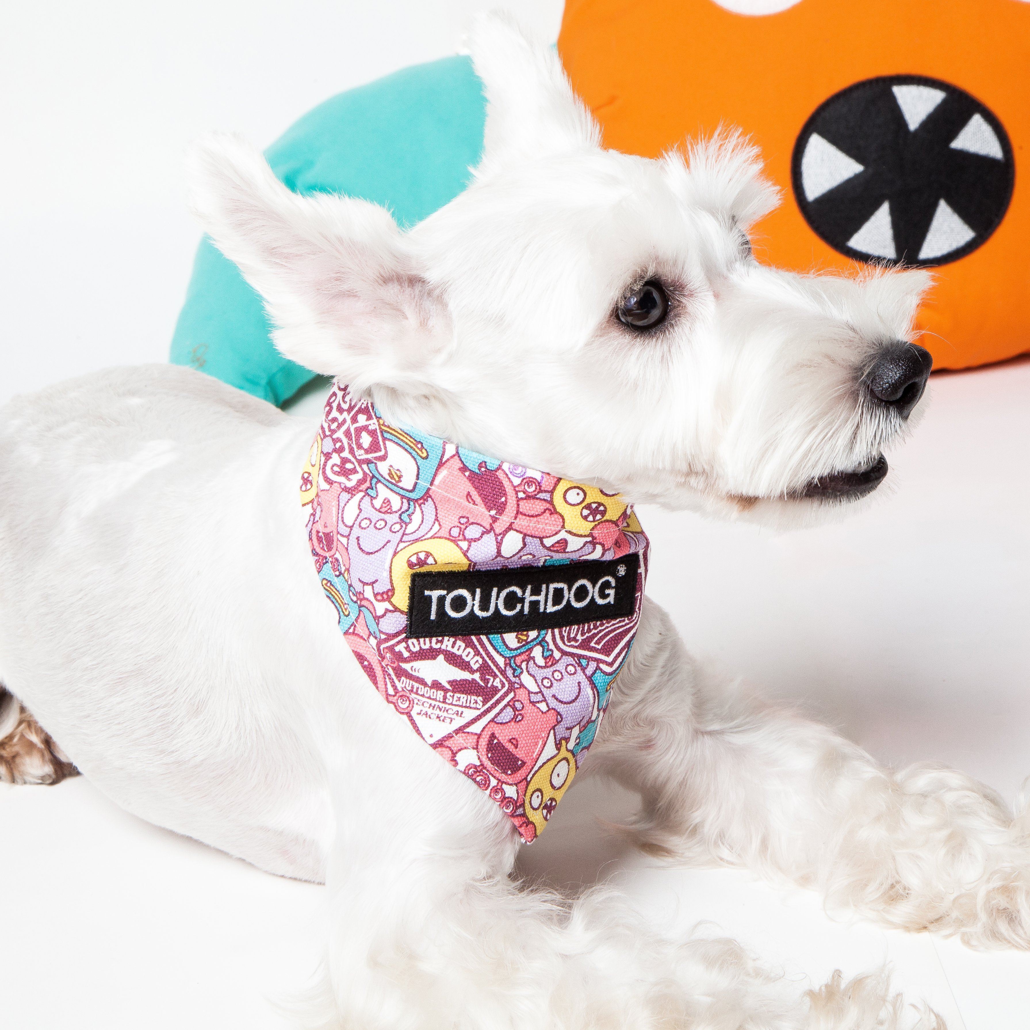 Touchdog Star Patterned Hook-and-Loop Fashion Dog Bandana - Image 3