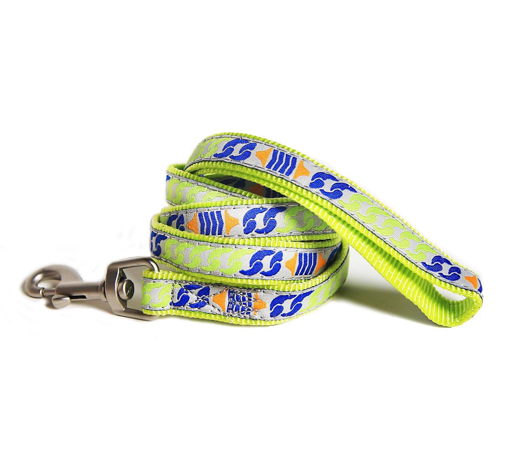 Touchdog Tough Stitched Durable Embroidered Collar and Leash - Yellow - Image 2