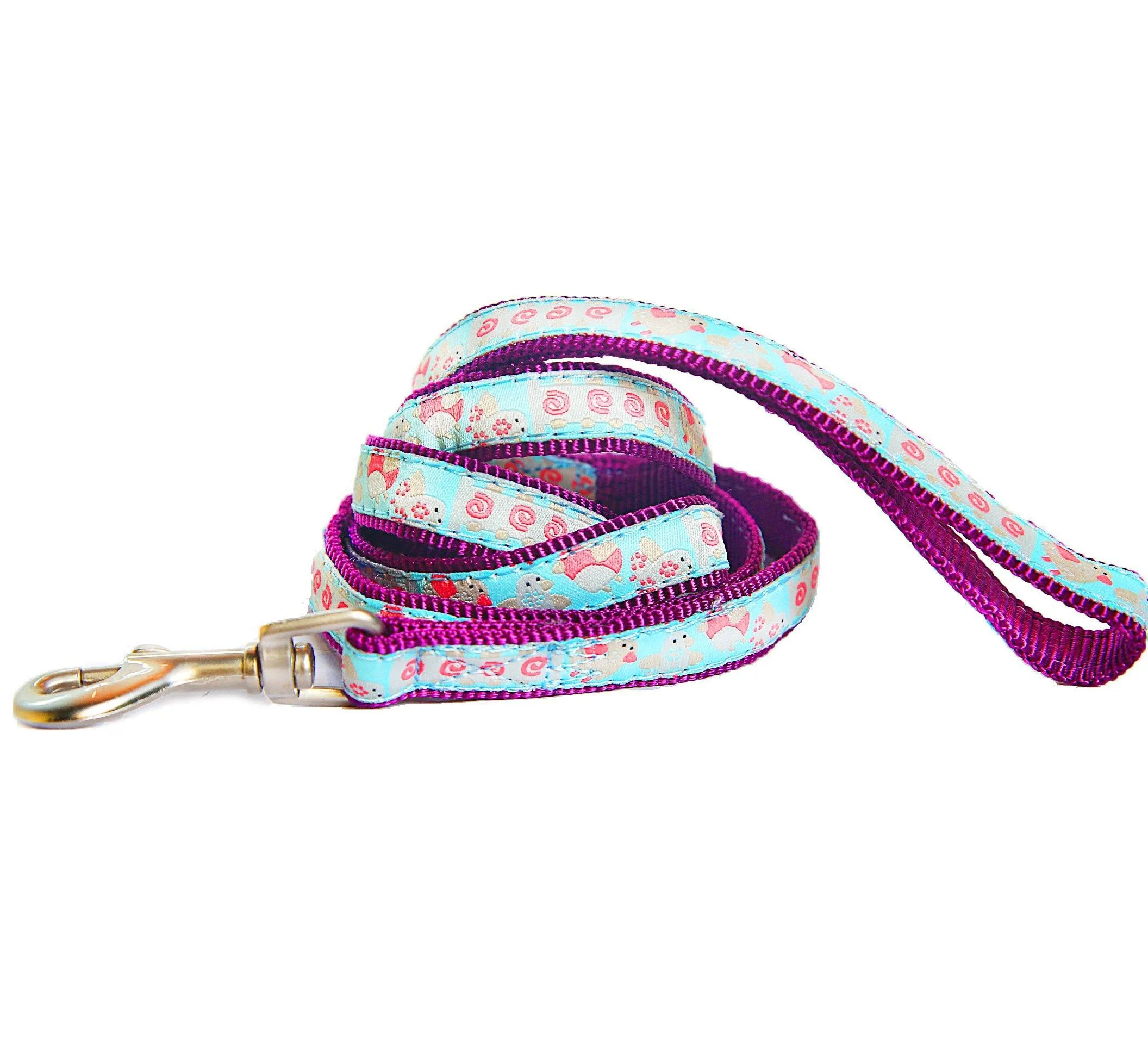 Touchdog Tough Stitched Durable Embroidered Leash and Harness - Blue - Image 2