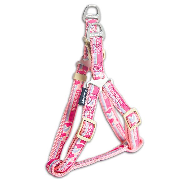 Touchdog Tough Stitched Durable Embroidered Leash and Harness - Pink - Image 2
