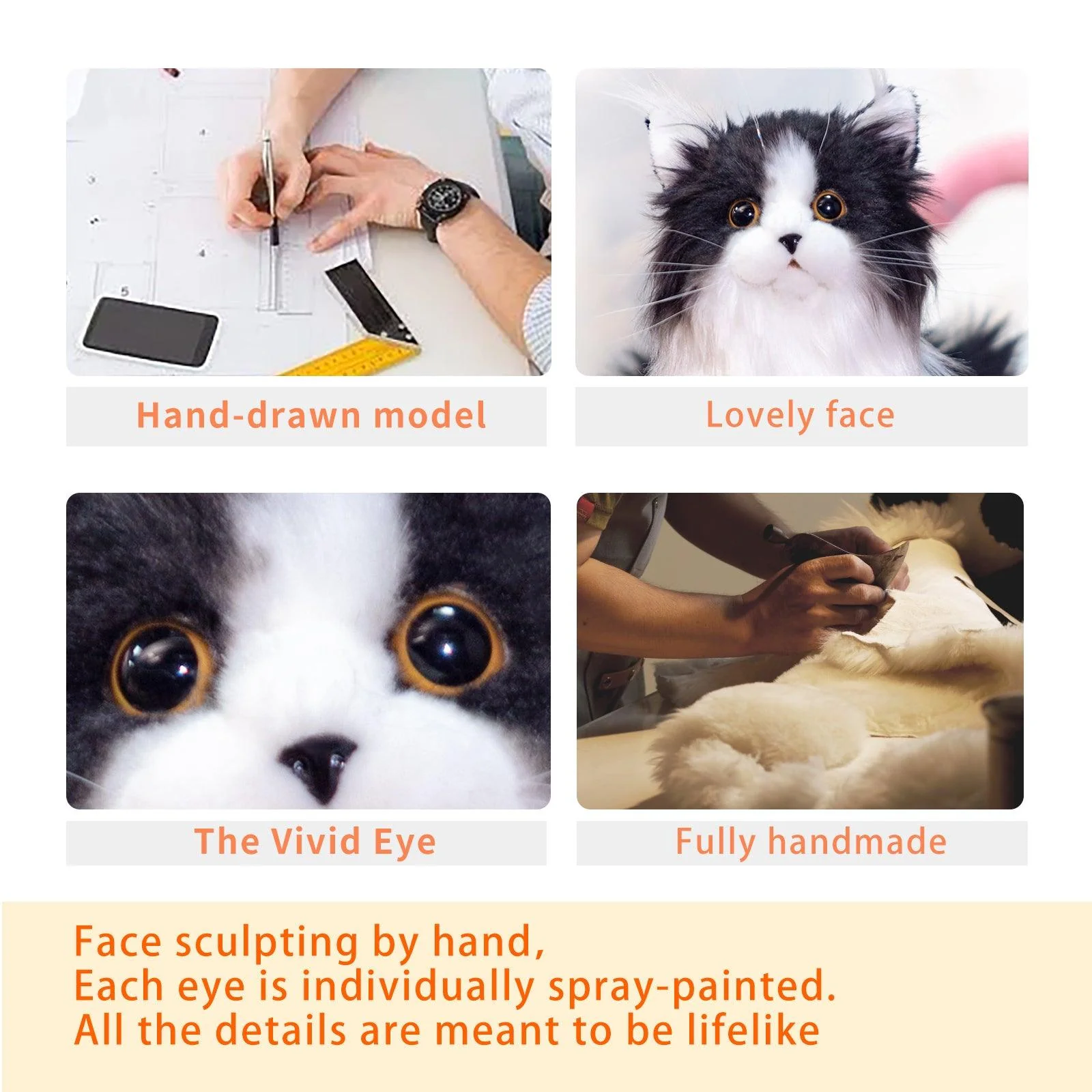 Tuxedo Weighted Plush – Realistic Companion Cat for Adults - Image 10