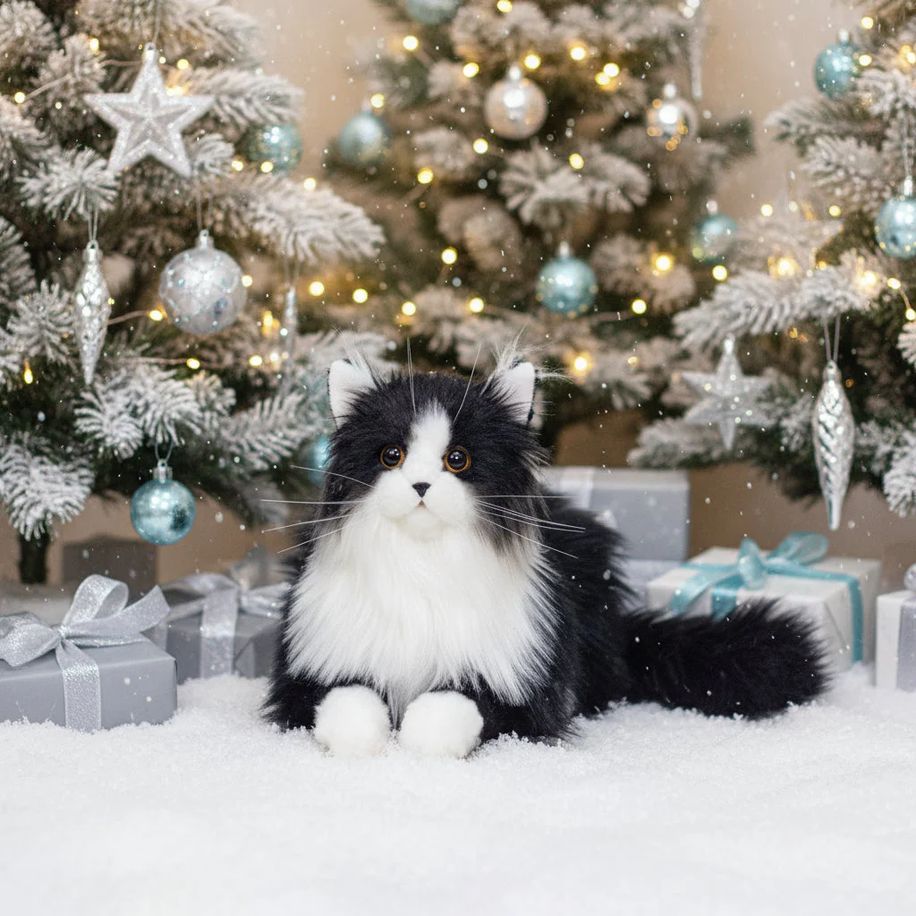 Tuxedo Weighted Plush – Realistic Companion Cat for Adults - Image 6