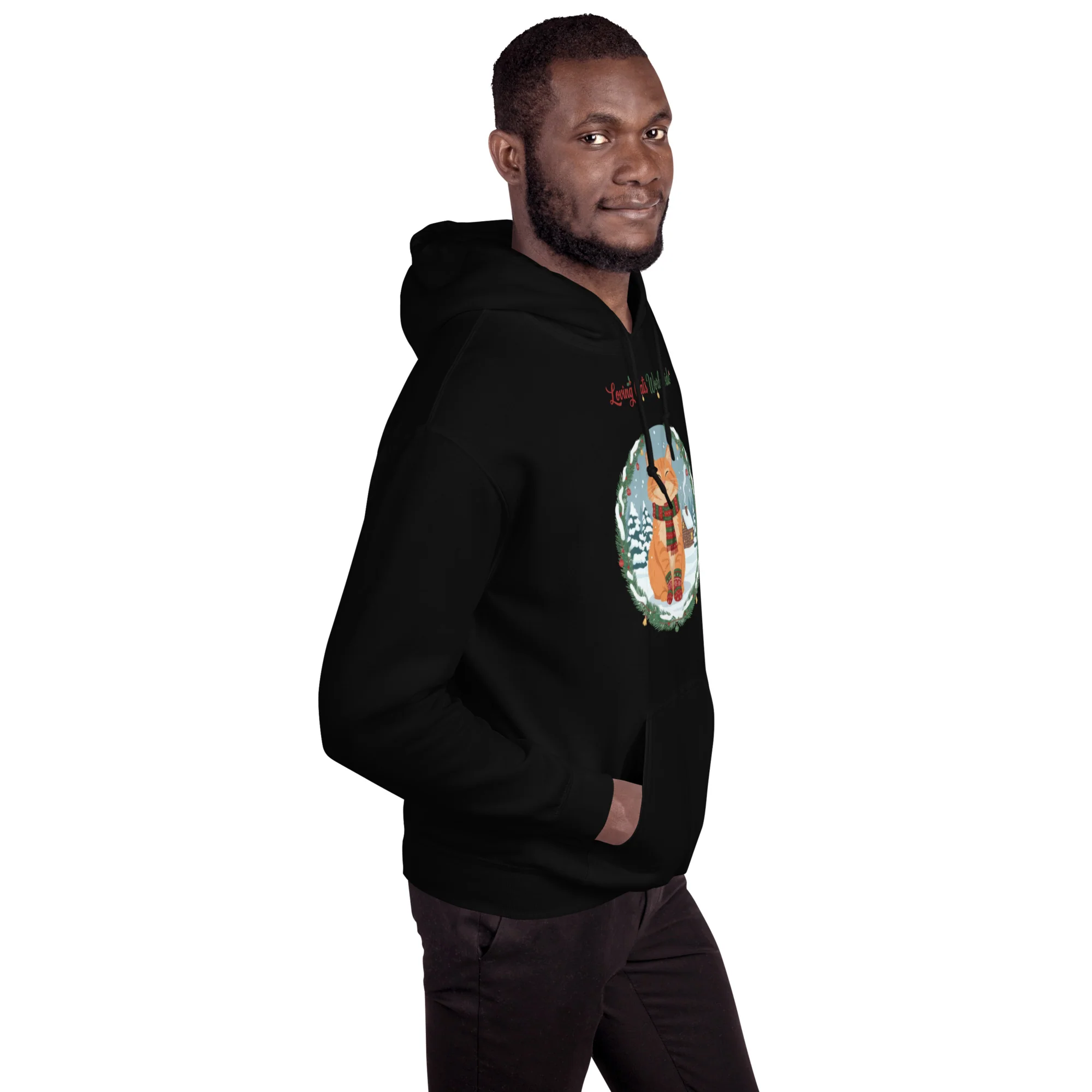 Frosty Paws & Warm Hearts: Orange Cat Snuggle Hoodie - Image 8