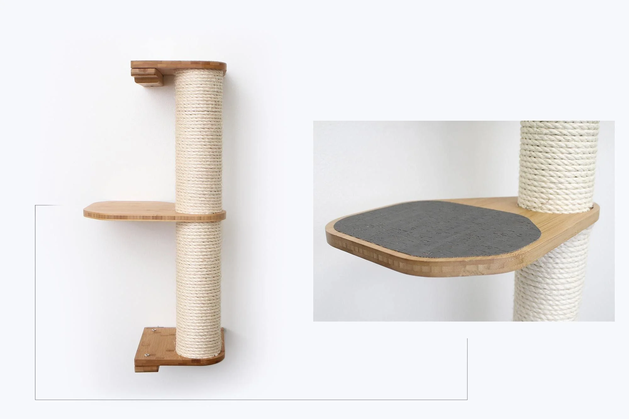 Wall Mounted Cat Climbing Pole - Sisal - Image 12