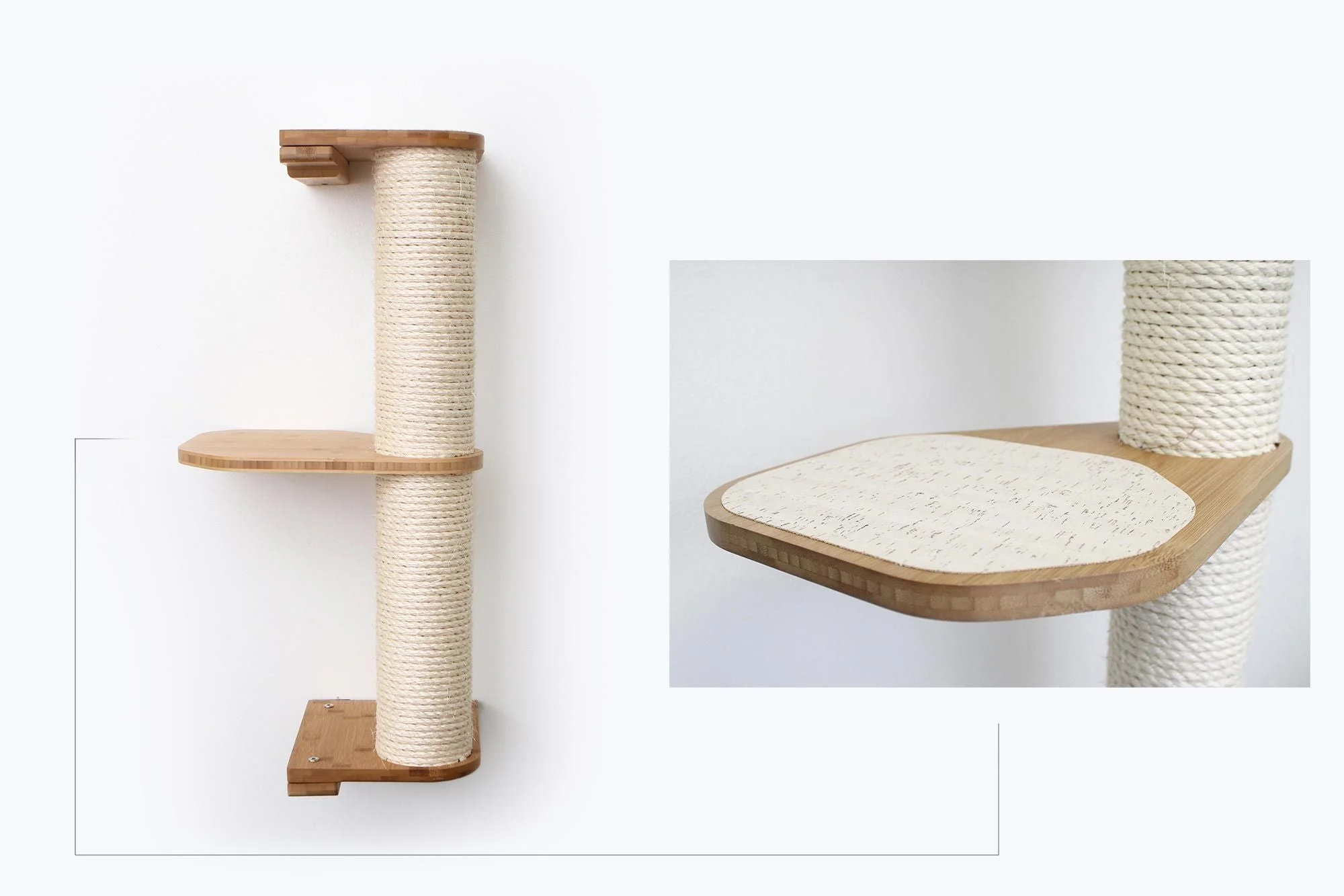 Wall Mounted Cat Climbing Pole - Sisal - Image 13