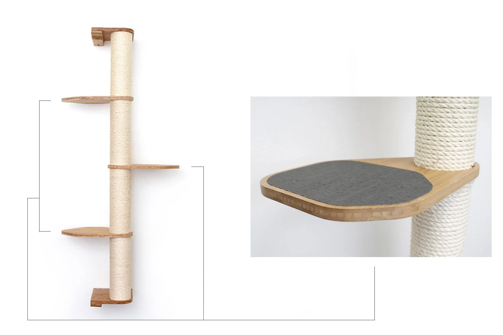 Wall Mounted Cat Climbing Pole - Sisal - Image 20