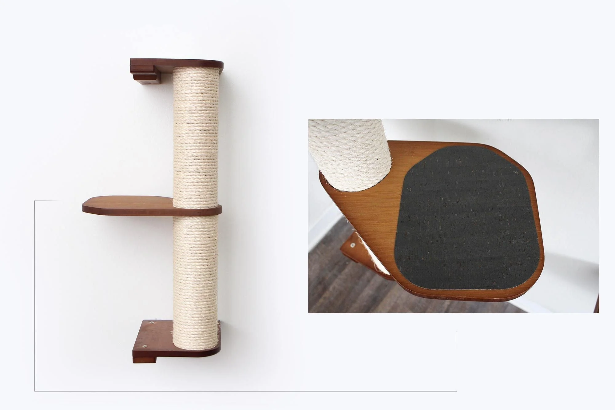Wall Mounted Cat Climbing Pole - Sisal - Image 24