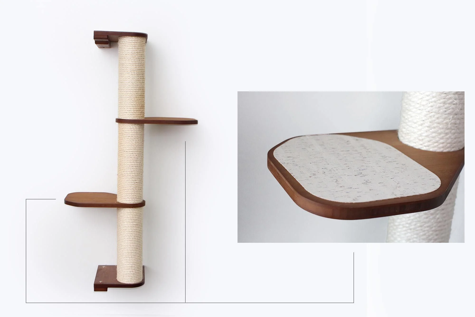 Wall Mounted Cat Climbing Pole - Sisal - Image 30