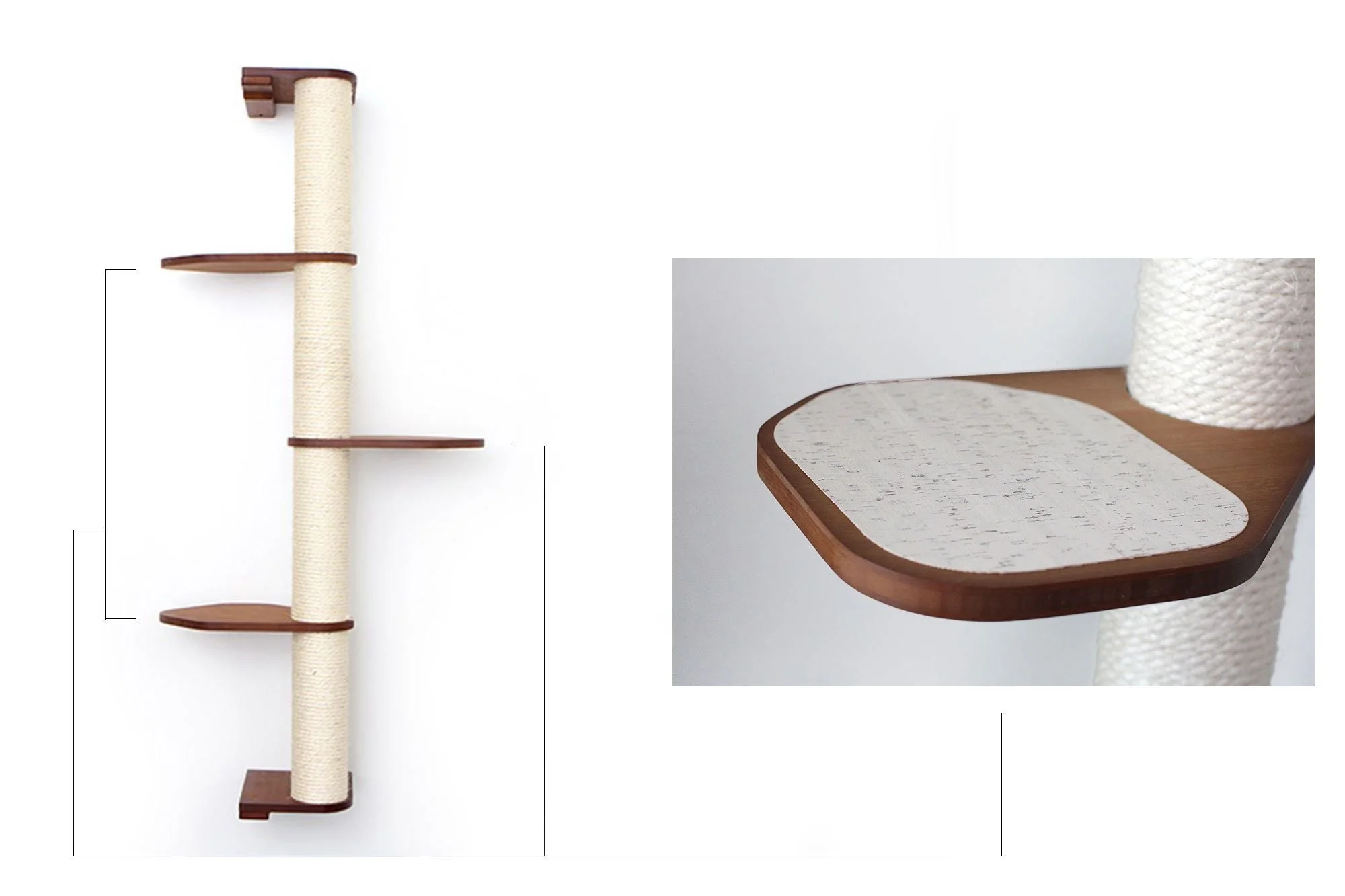 Wall Mounted Cat Climbing Pole - Sisal - Image 33