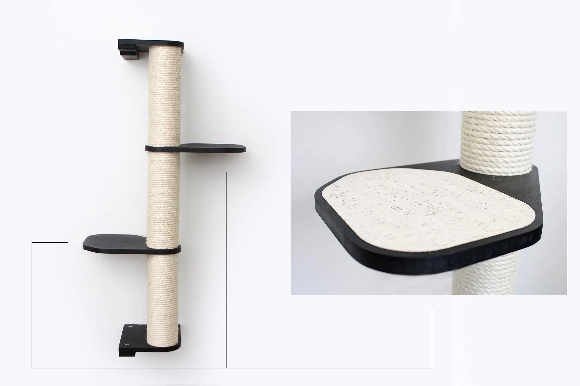 Wall Mounted Cat Climbing Pole - Sisal - Image 42