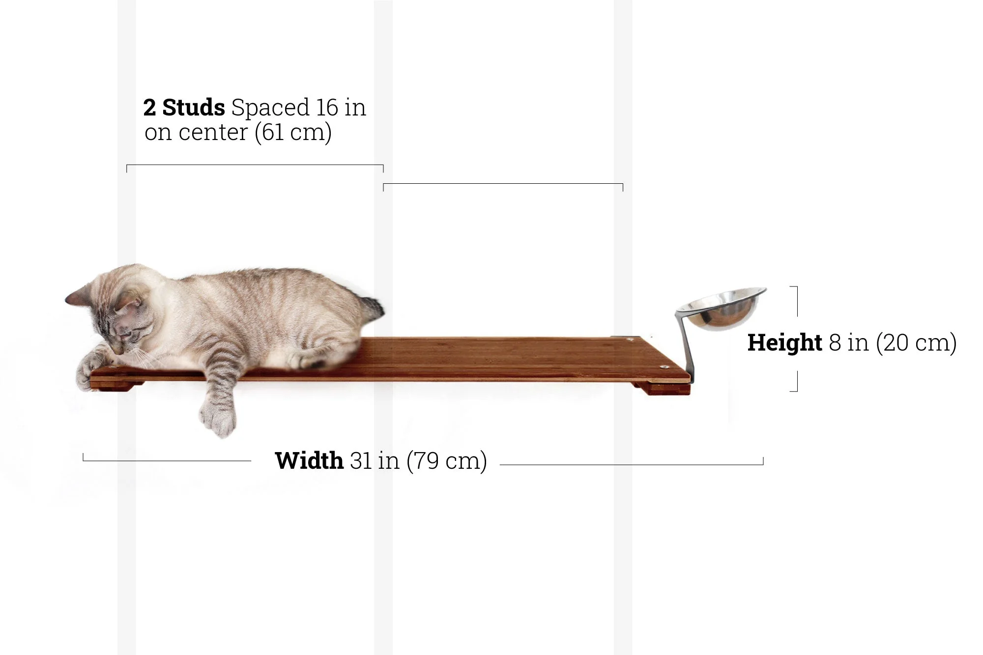 Wall Mounted Cat Feeding Shelf - Image 28