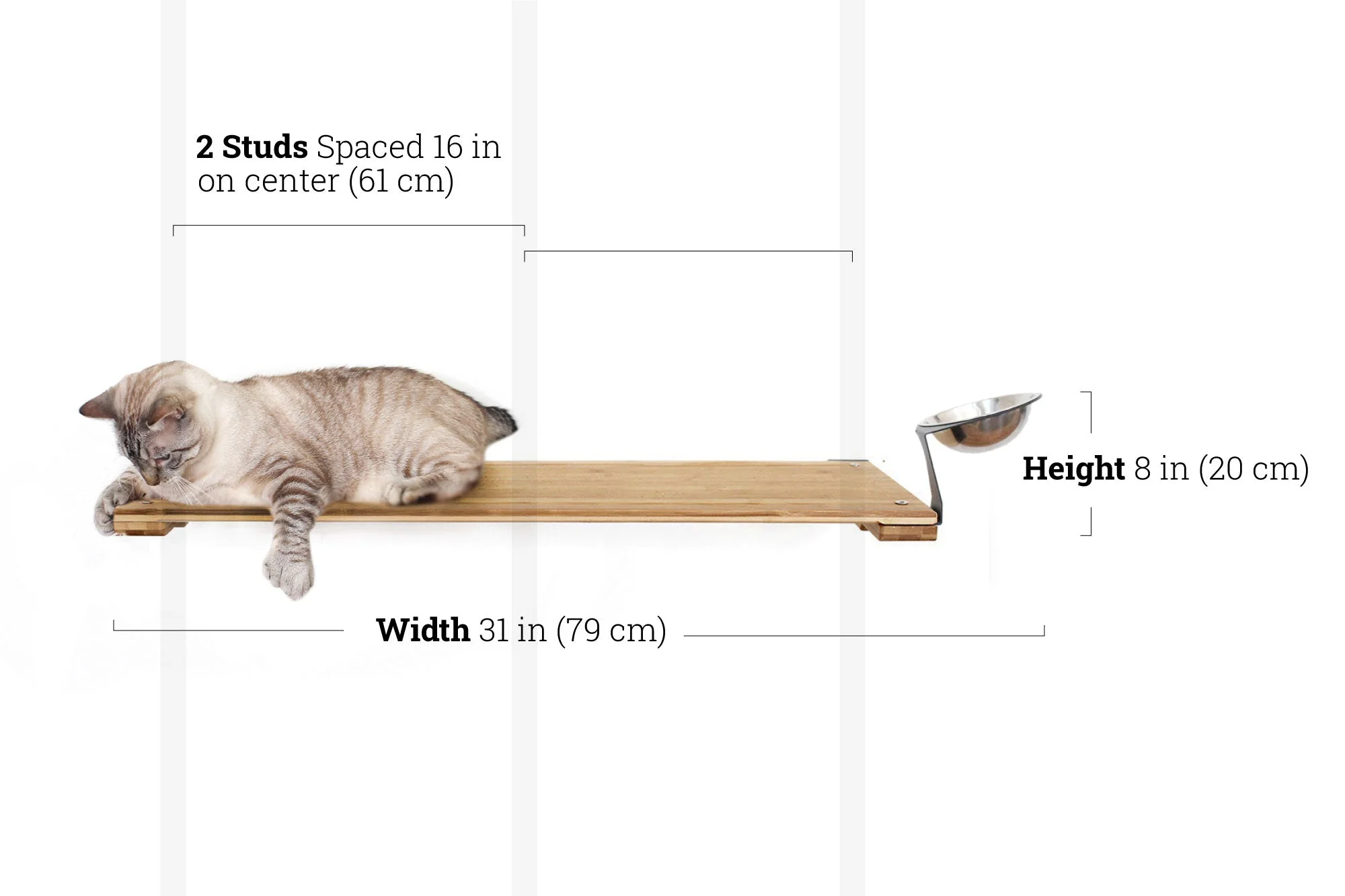 Wall Mounted Cat Feeding Shelf - Image 31