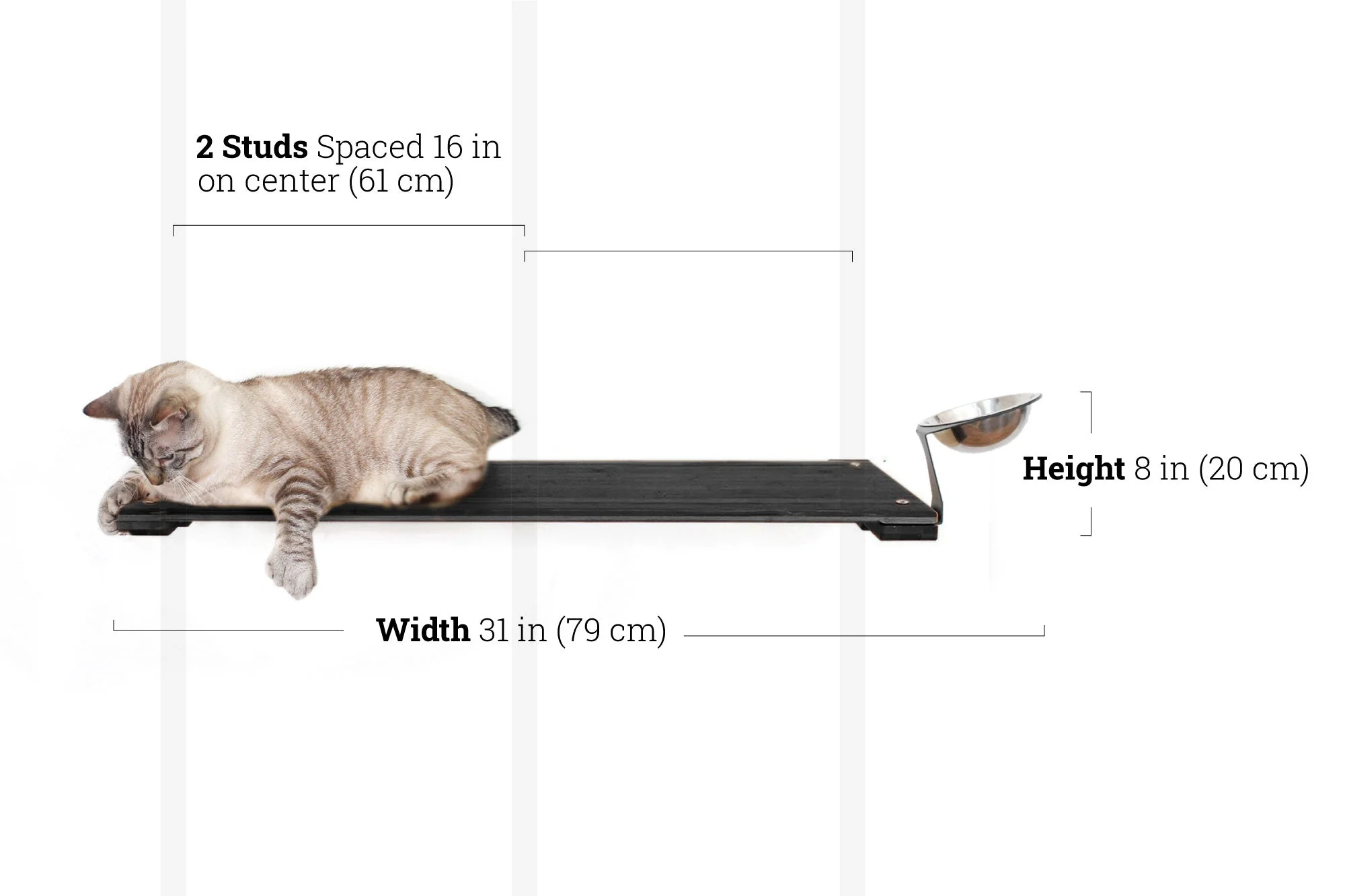Wall Mounted Cat Feeding Shelf - Image 34