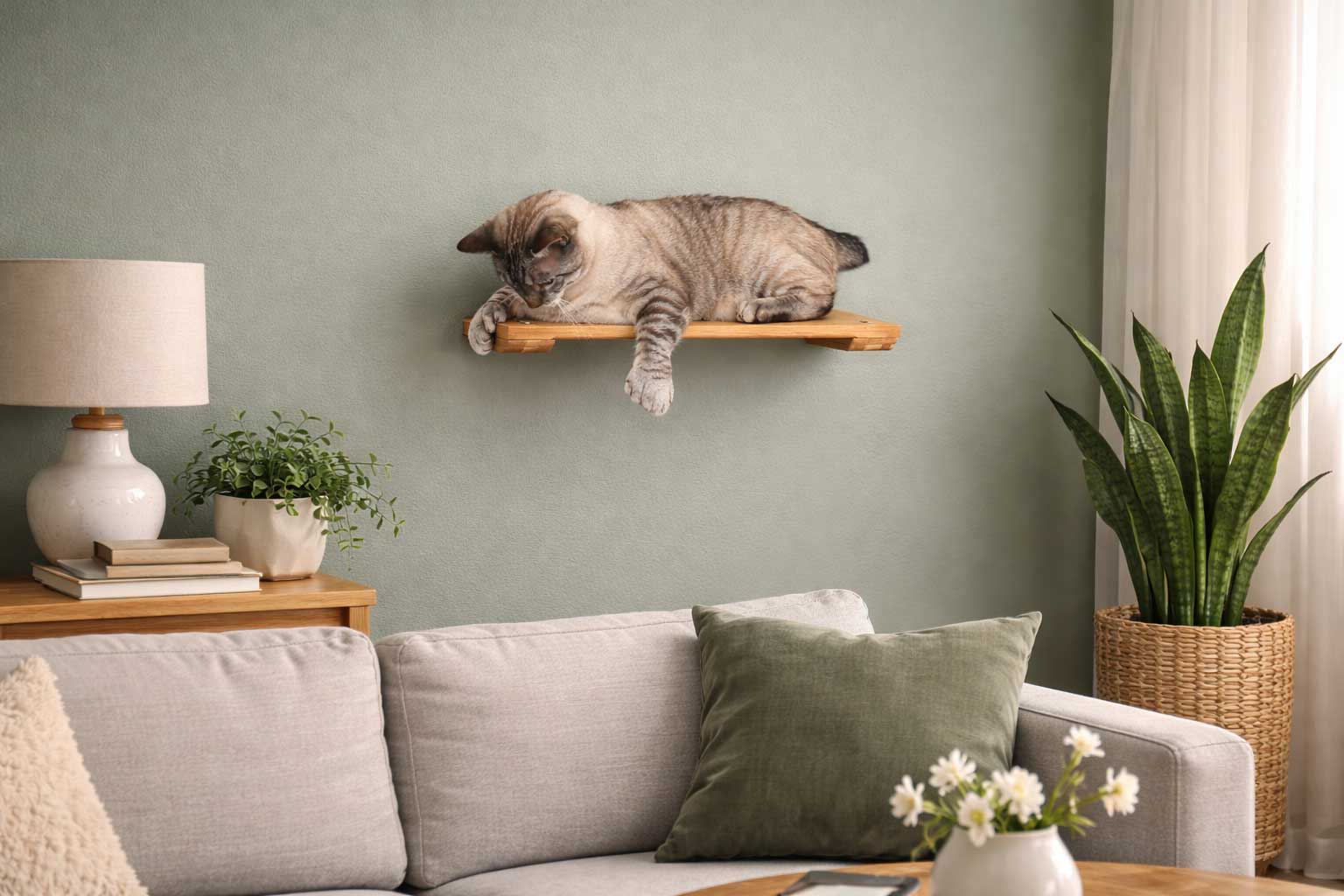 Wall Mounted Cat Shelf - Image 2