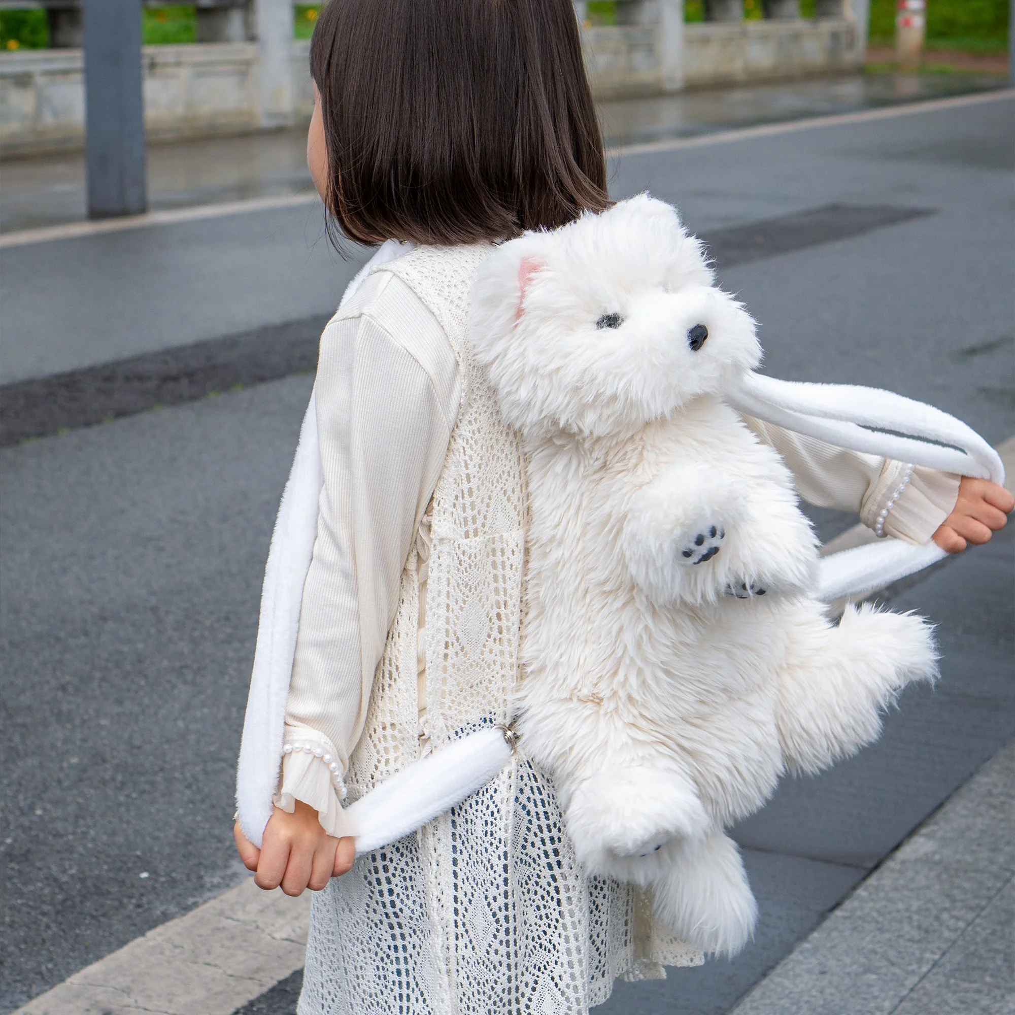 Westie Dog Backpack – Plush Bag for Girls & Puppy Lovers - Image 4