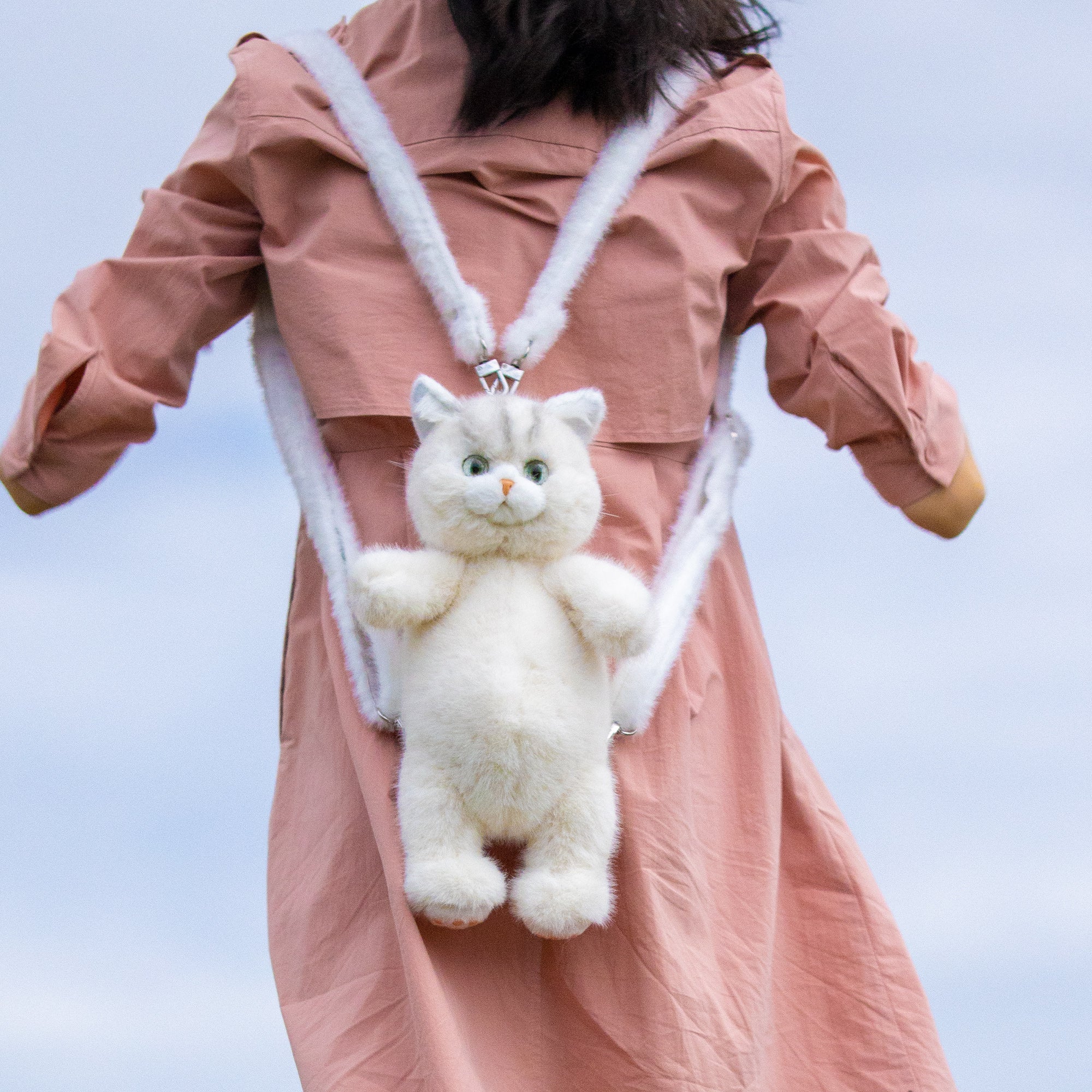 White Short-hair Cat Backpack - Image 4