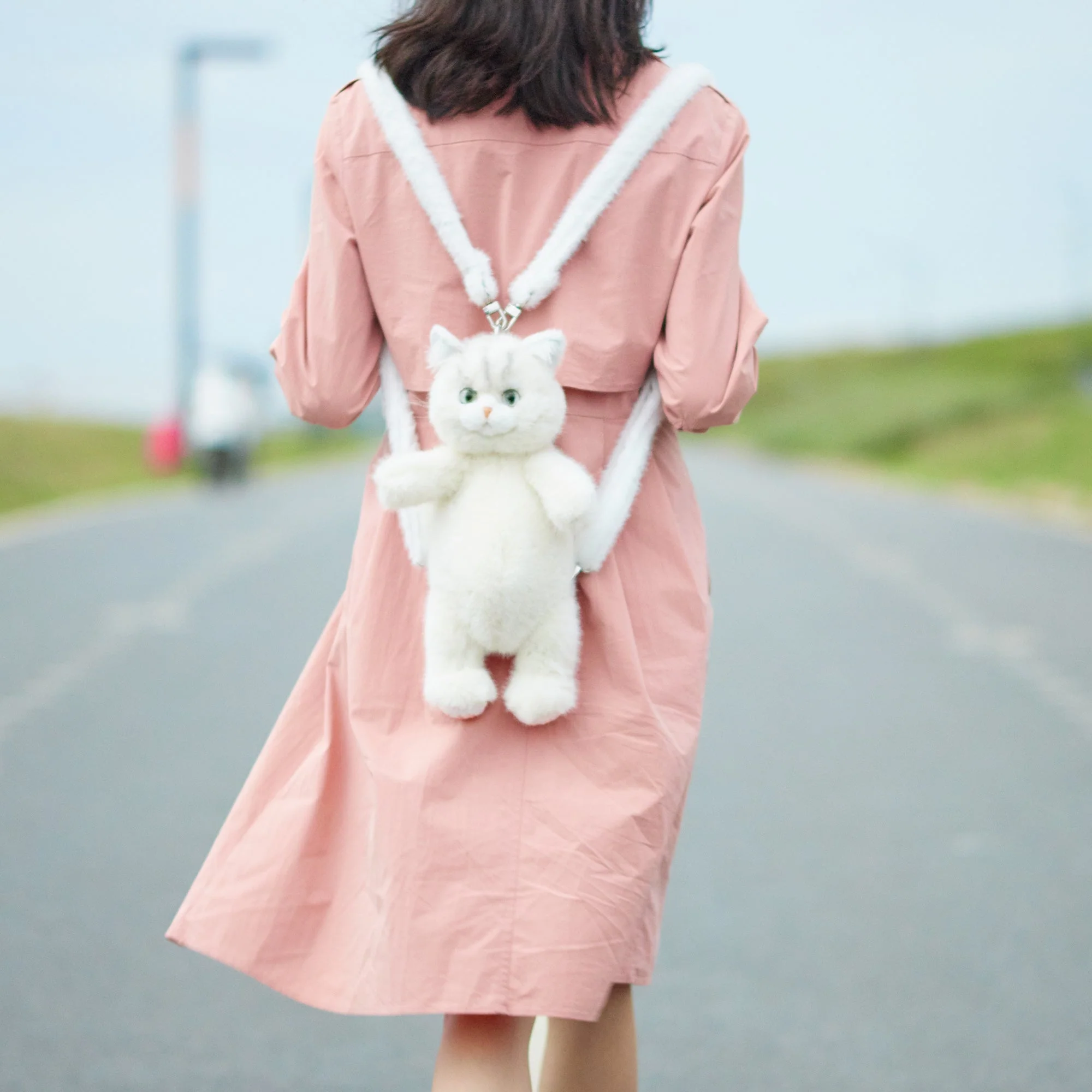White Short-hair Cat Backpack - Image 5