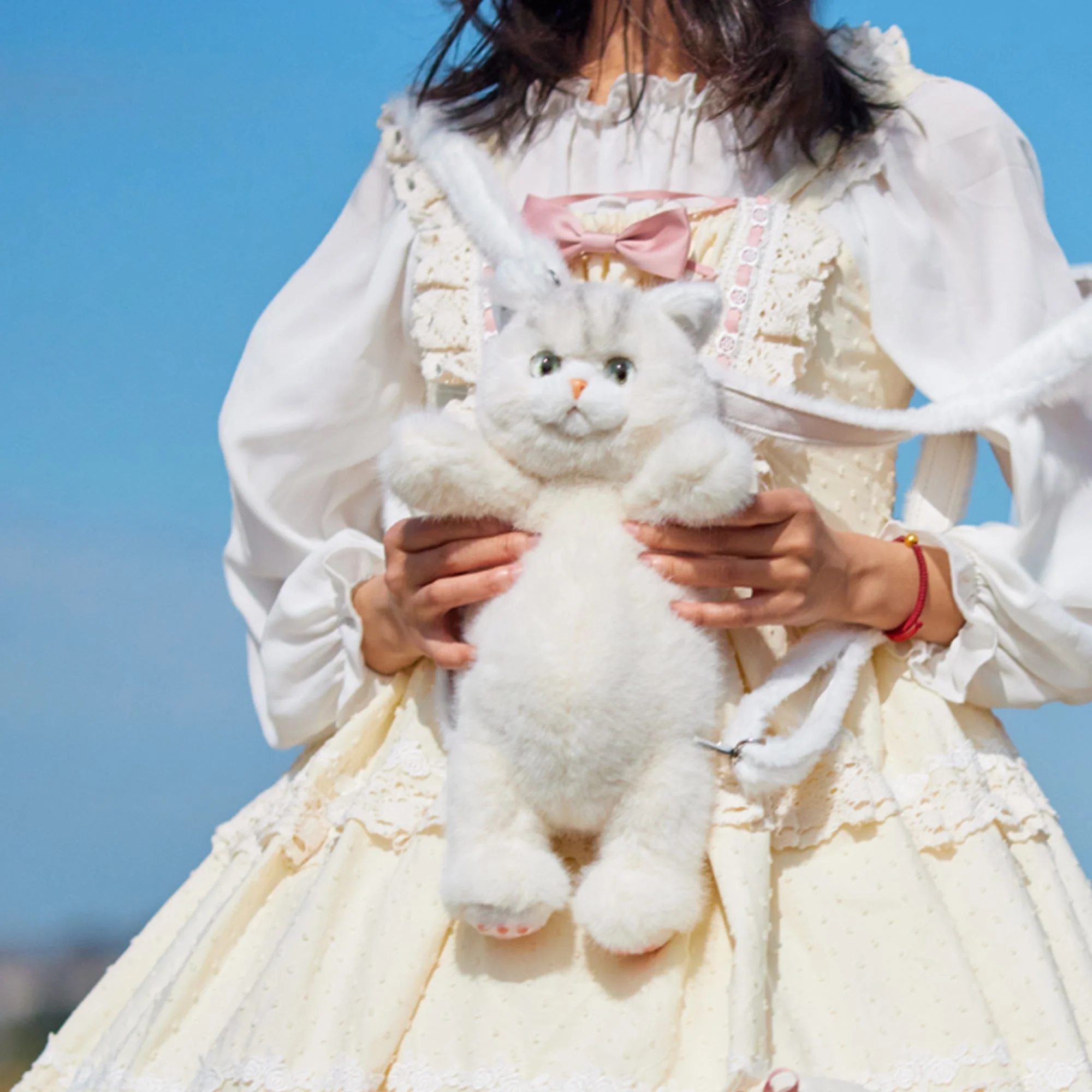 White Short-hair Cat Backpack - Image 6