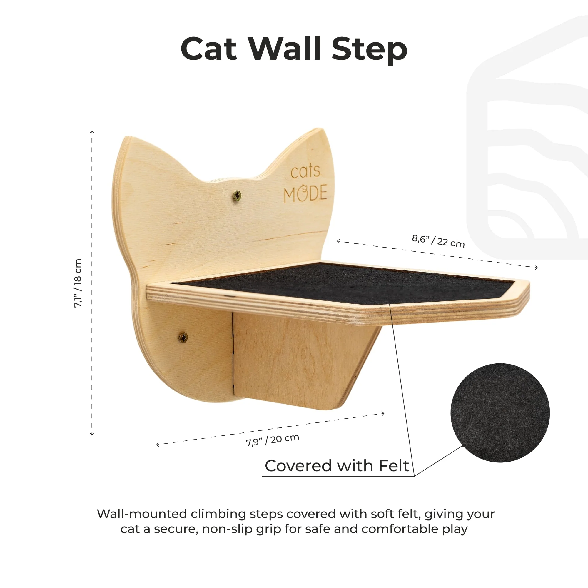 Wooden Cat Step - Light - Image 4