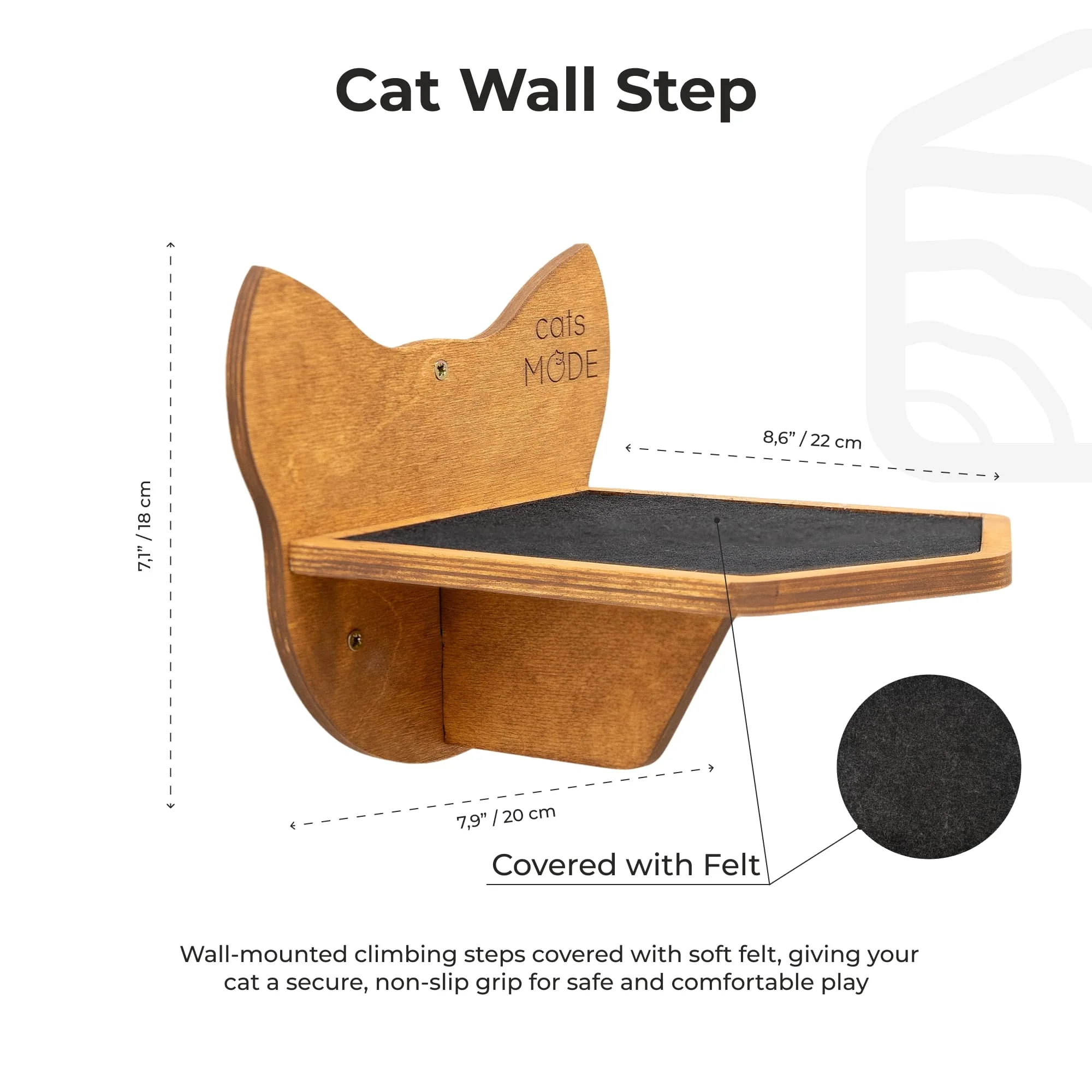 Wooden Cat Step - Oak - Image 4